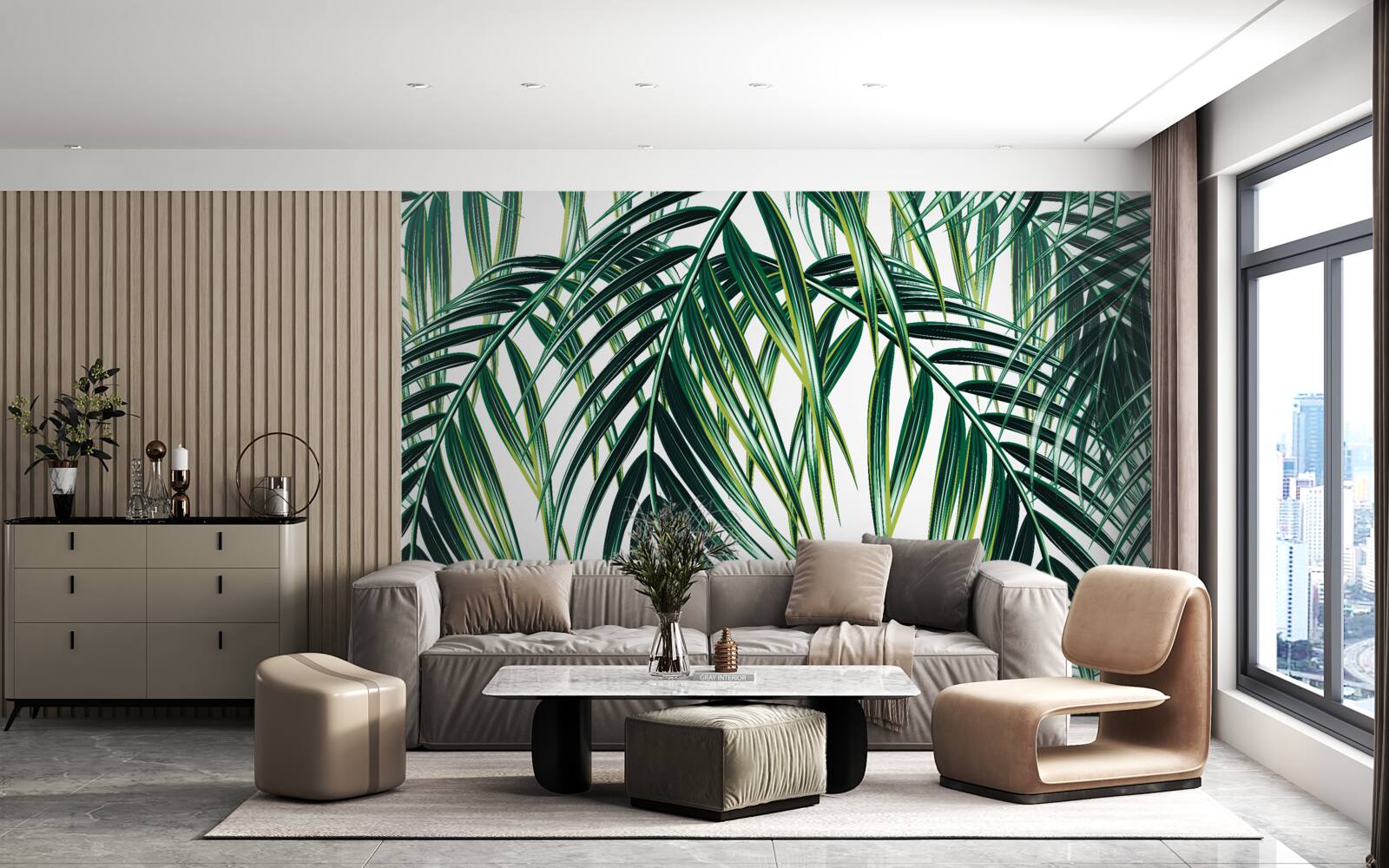 Fototapet ferigă verde luxuriantă