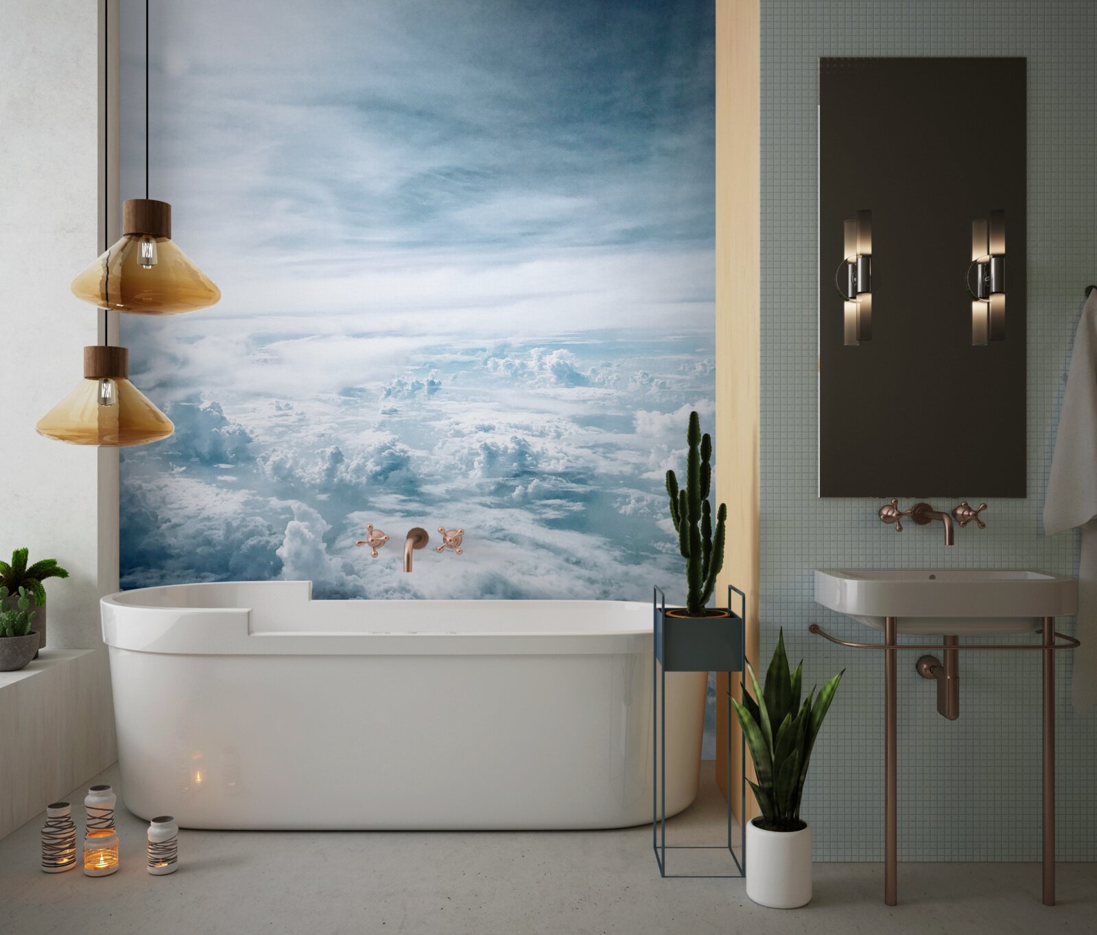 Fototapet nori maiestuoși pe cer