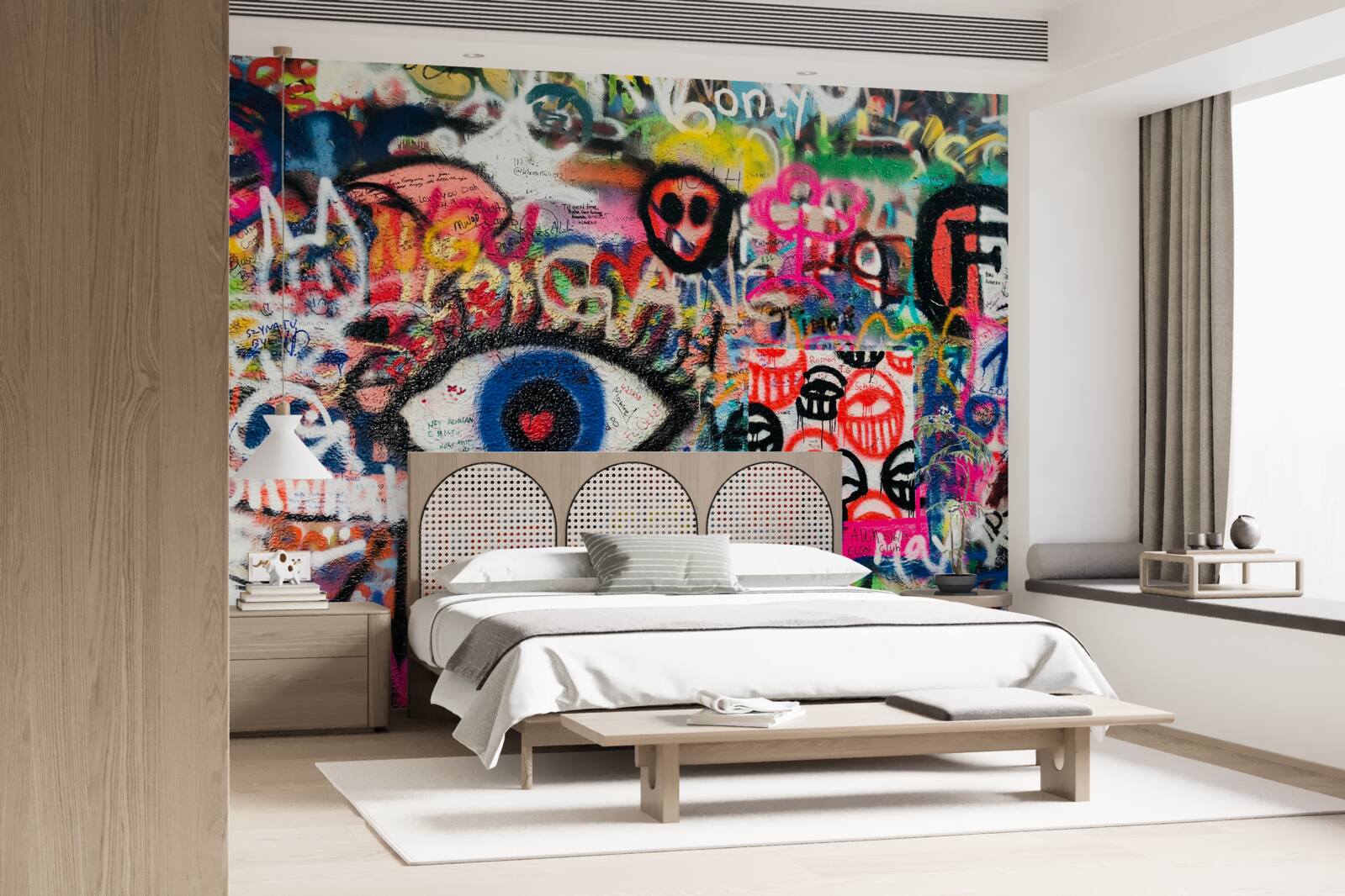 Fototapet compoziții graffiti curcubeu