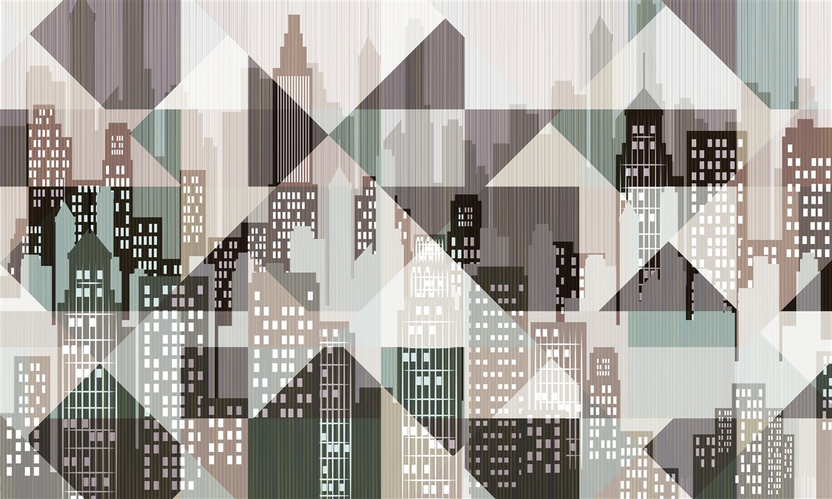 Fototapet case în stil abstract