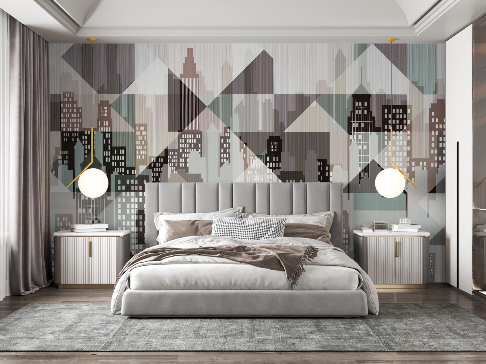 Fototapet case în stil abstract