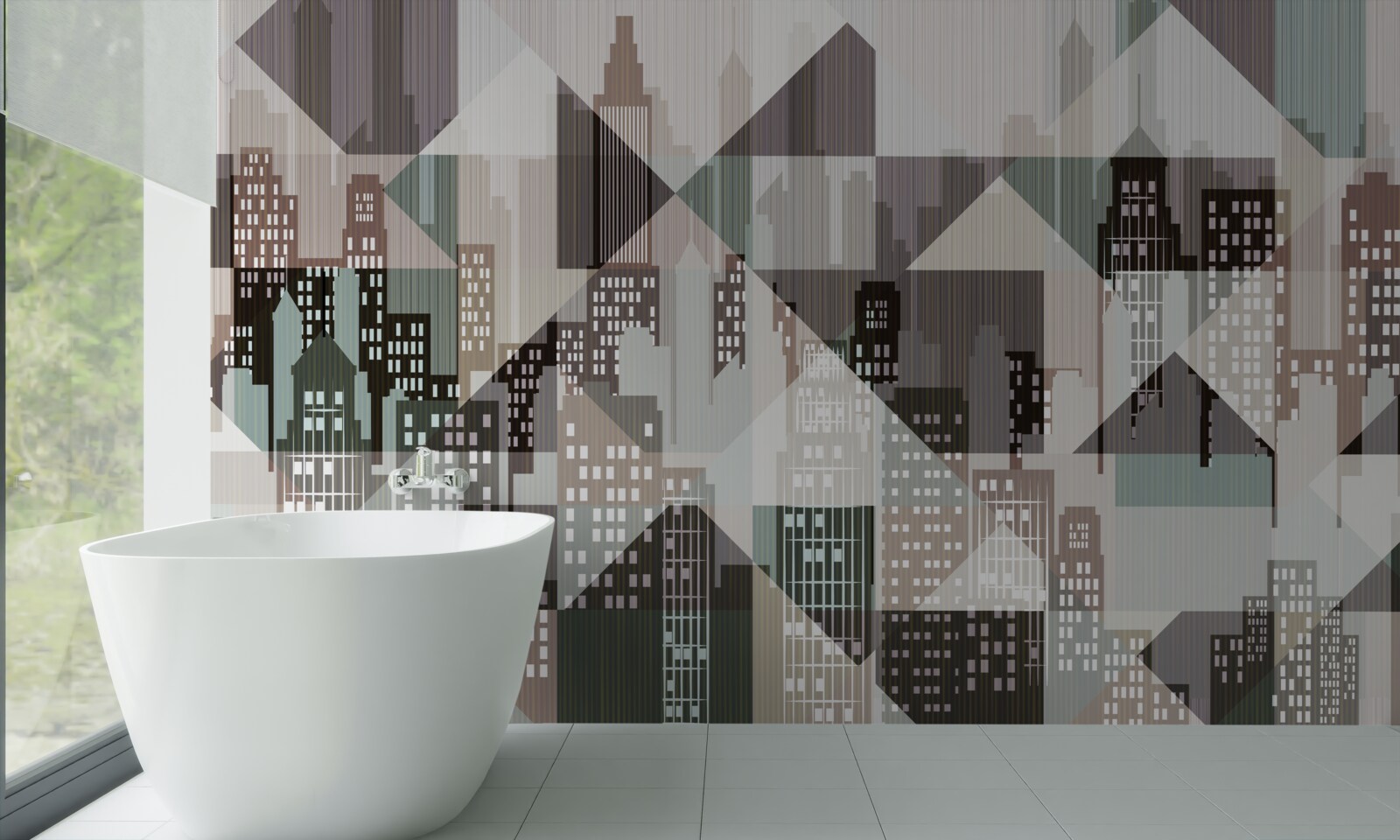 Fototapet case în stil abstract