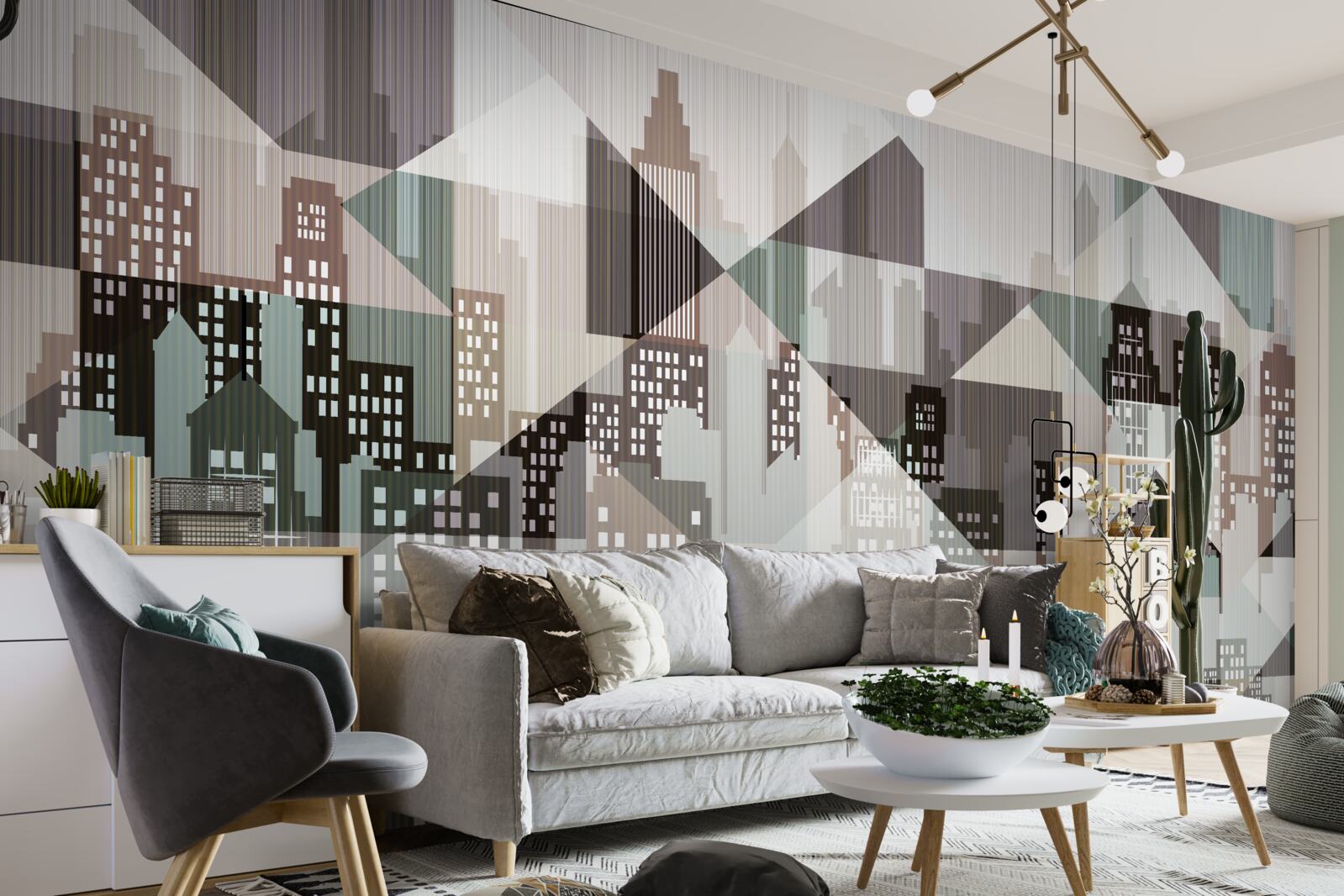 Fototapet case în stil abstract