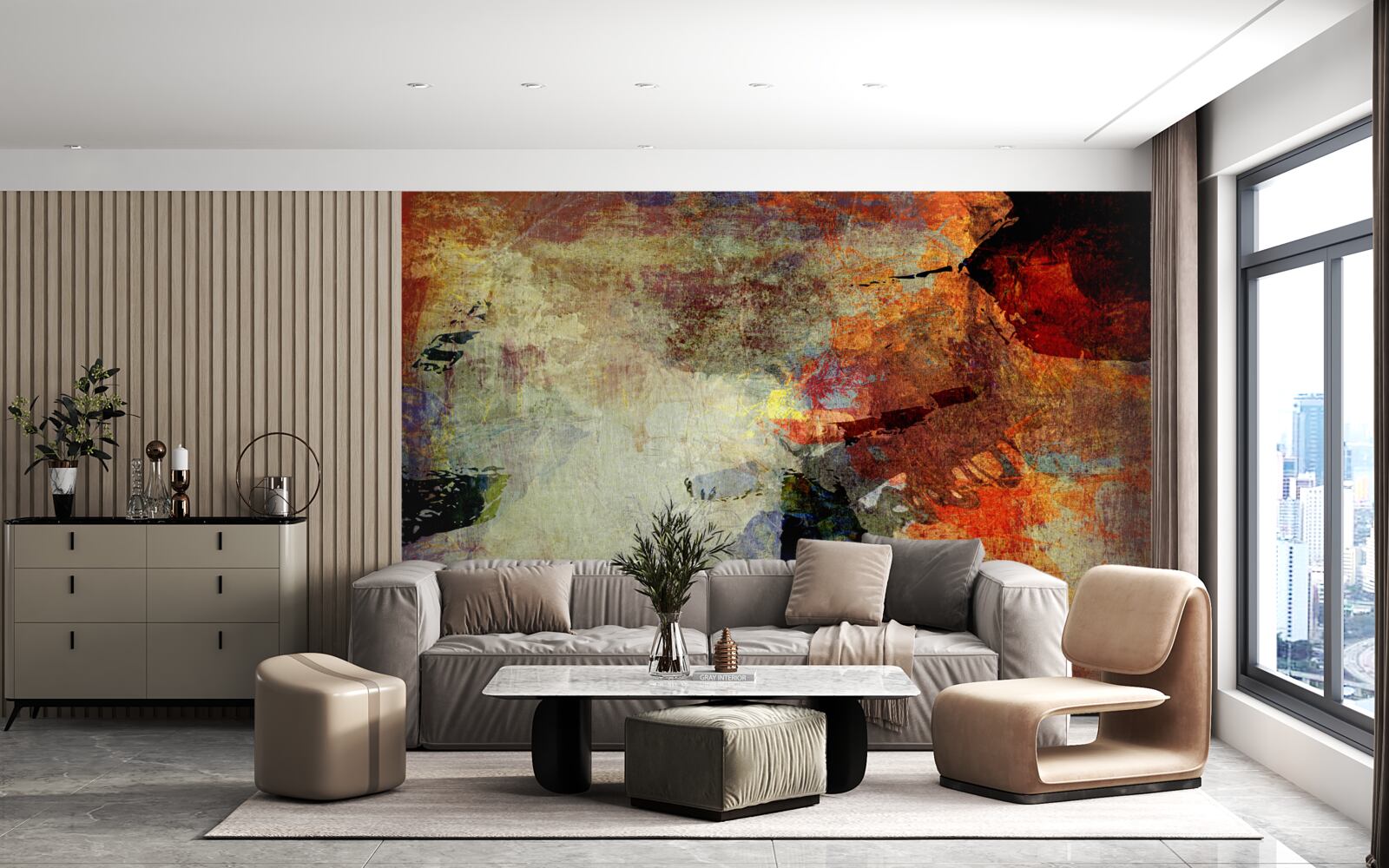 Fototapet culori de toamnă pe un fundal luminos