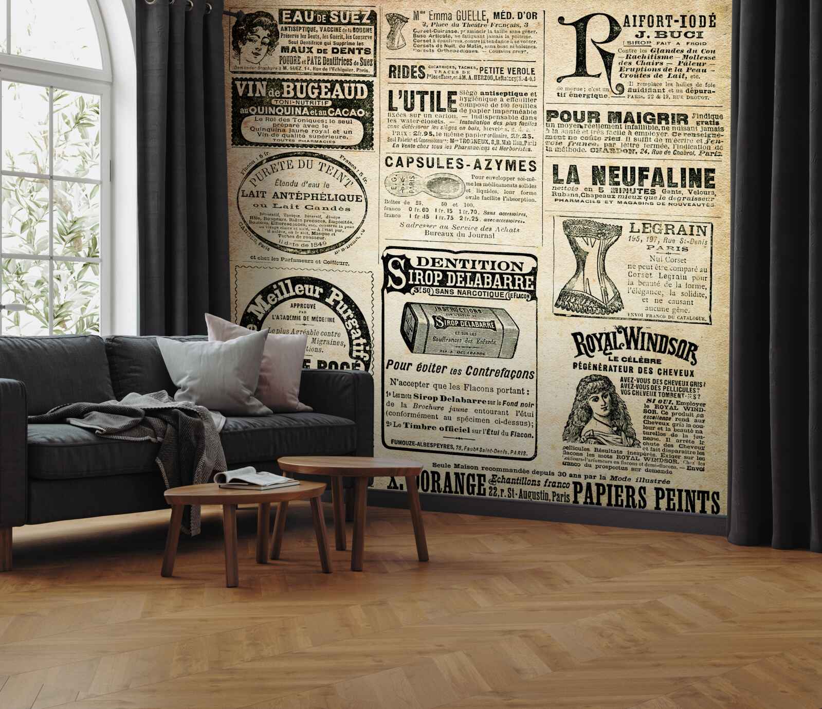 Fototapet ediție cu text și ștampile