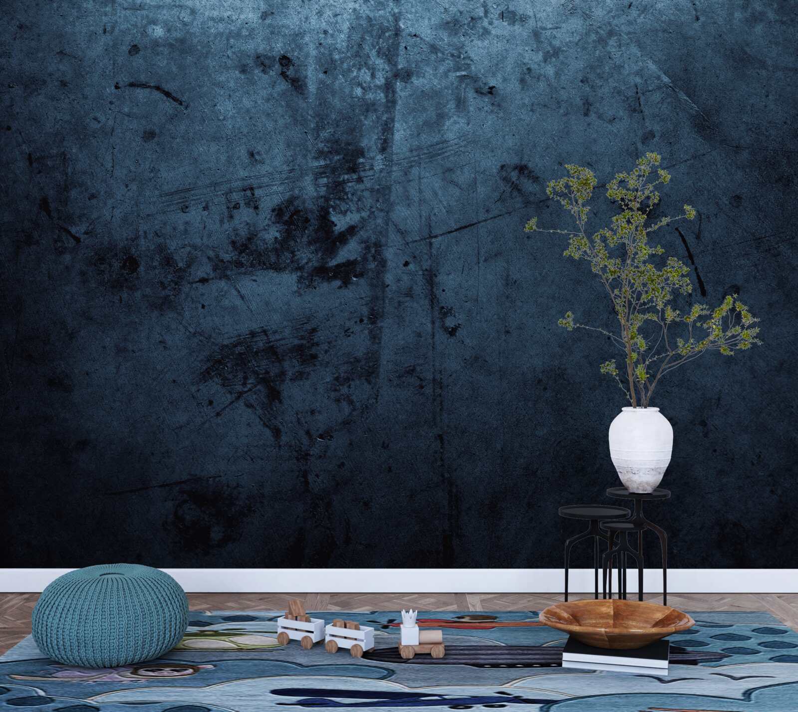 Fototapet ploaie în pădurea de noapte