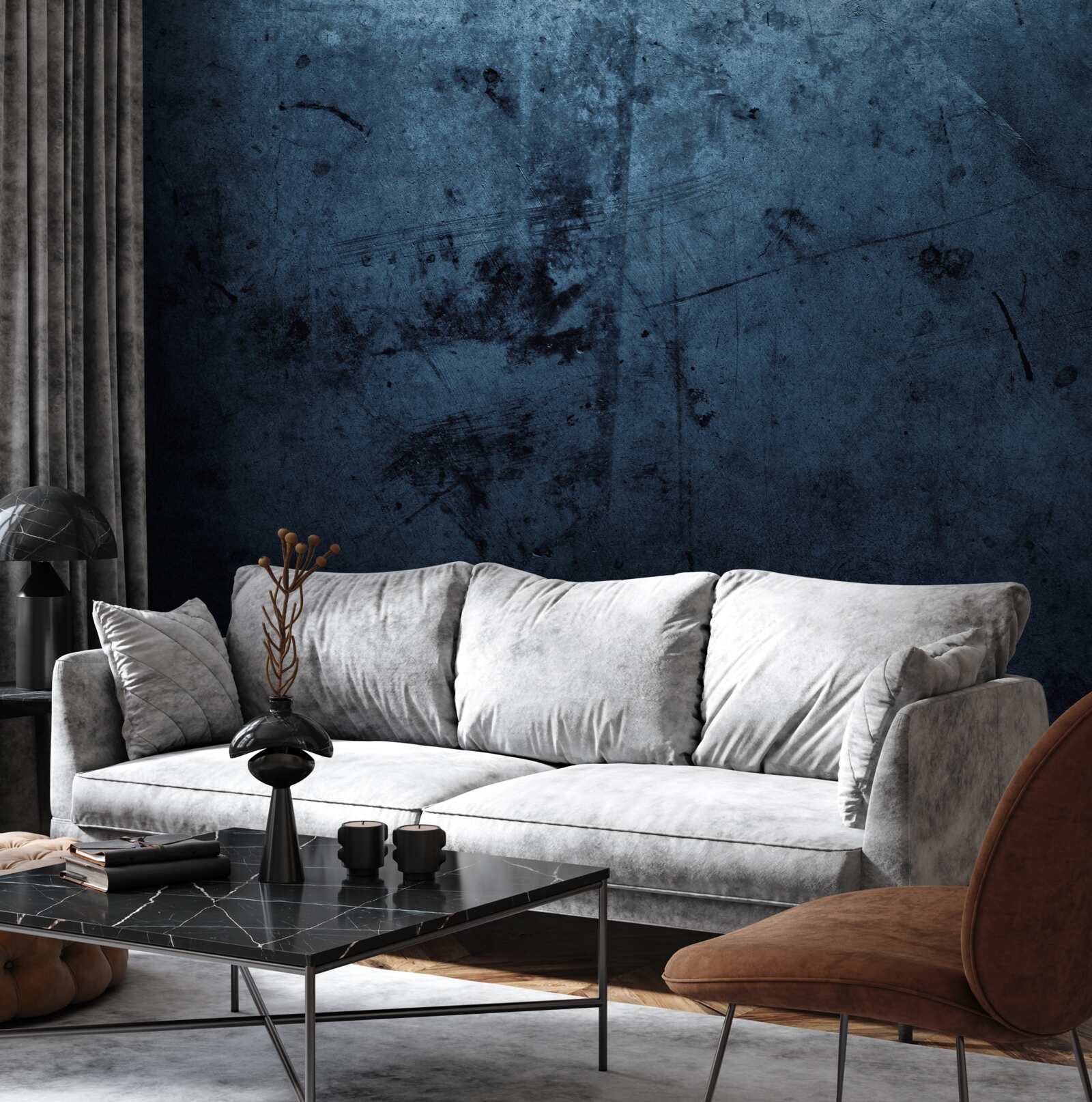 Fototapet ploaie în pădurea de noapte