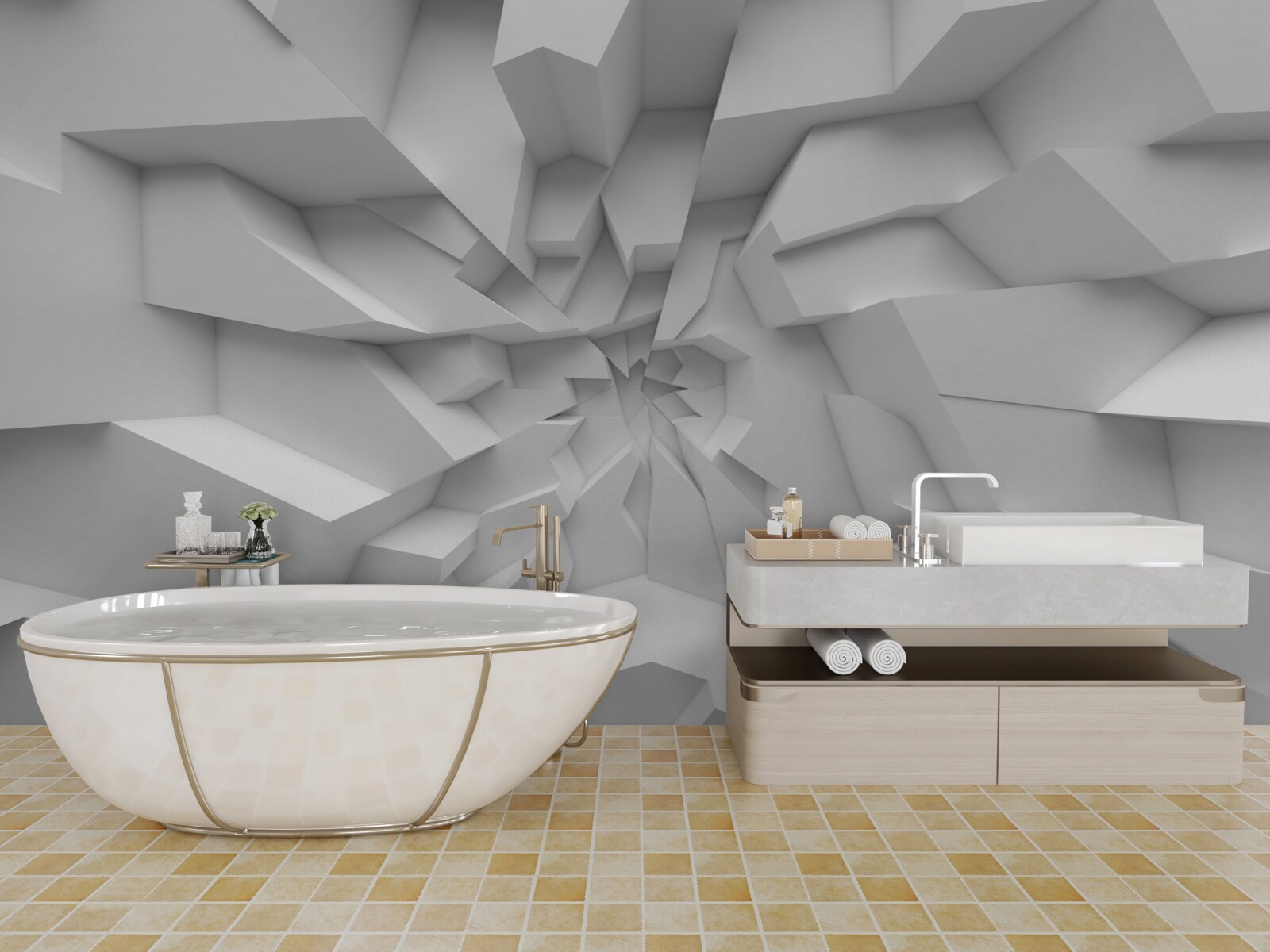 Fototapet forme abstracte 3d