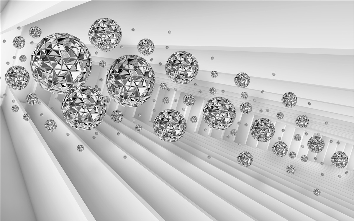 Fototapet bile cu diamante plutitoare