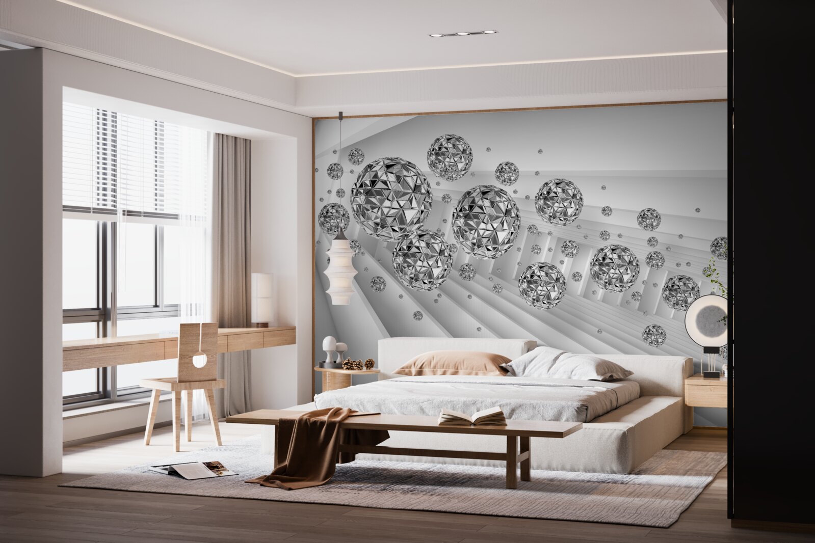 Fototapet bile cu diamante plutitoare