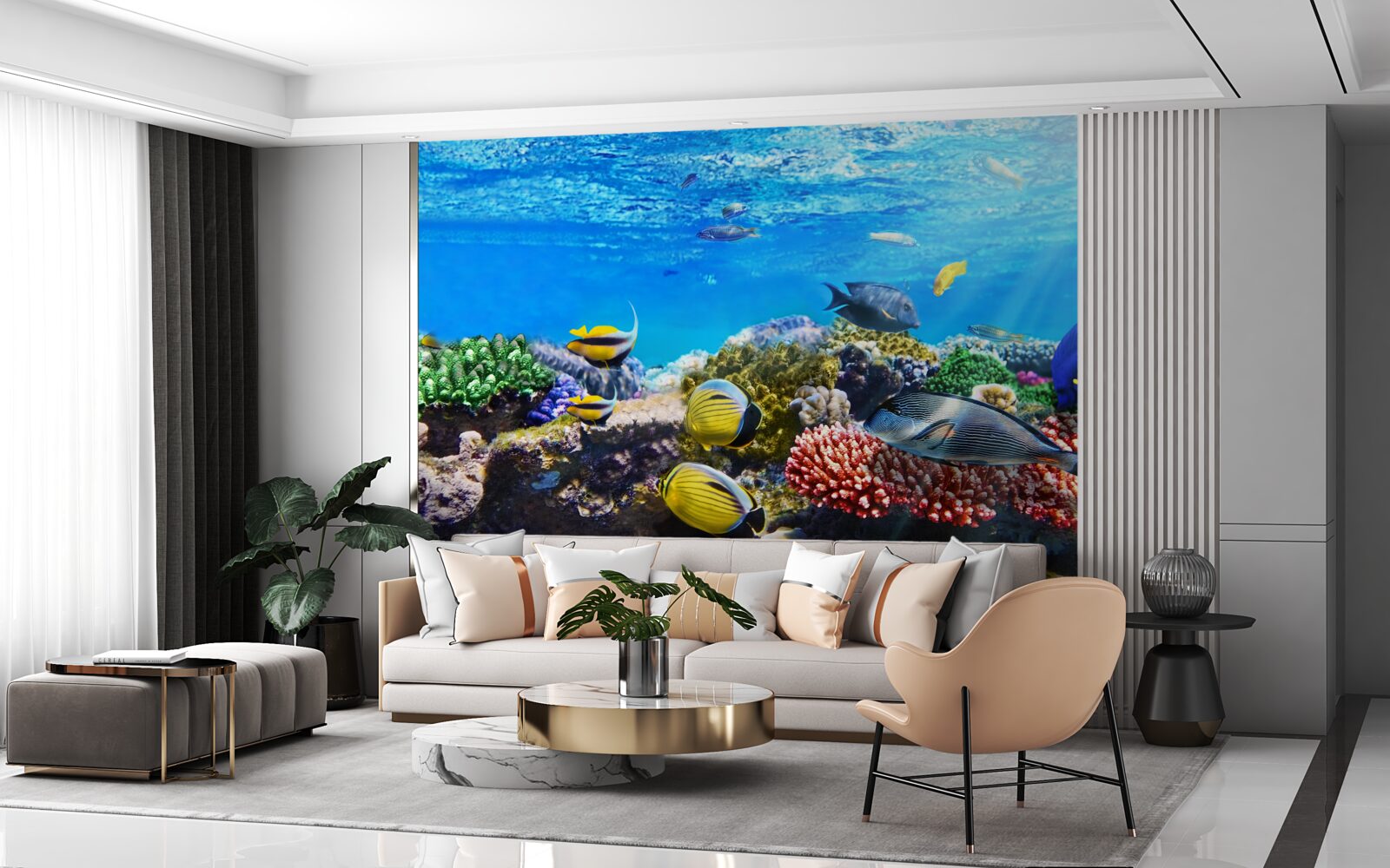 Fototapet lumea minunată a peștilor subacvatici