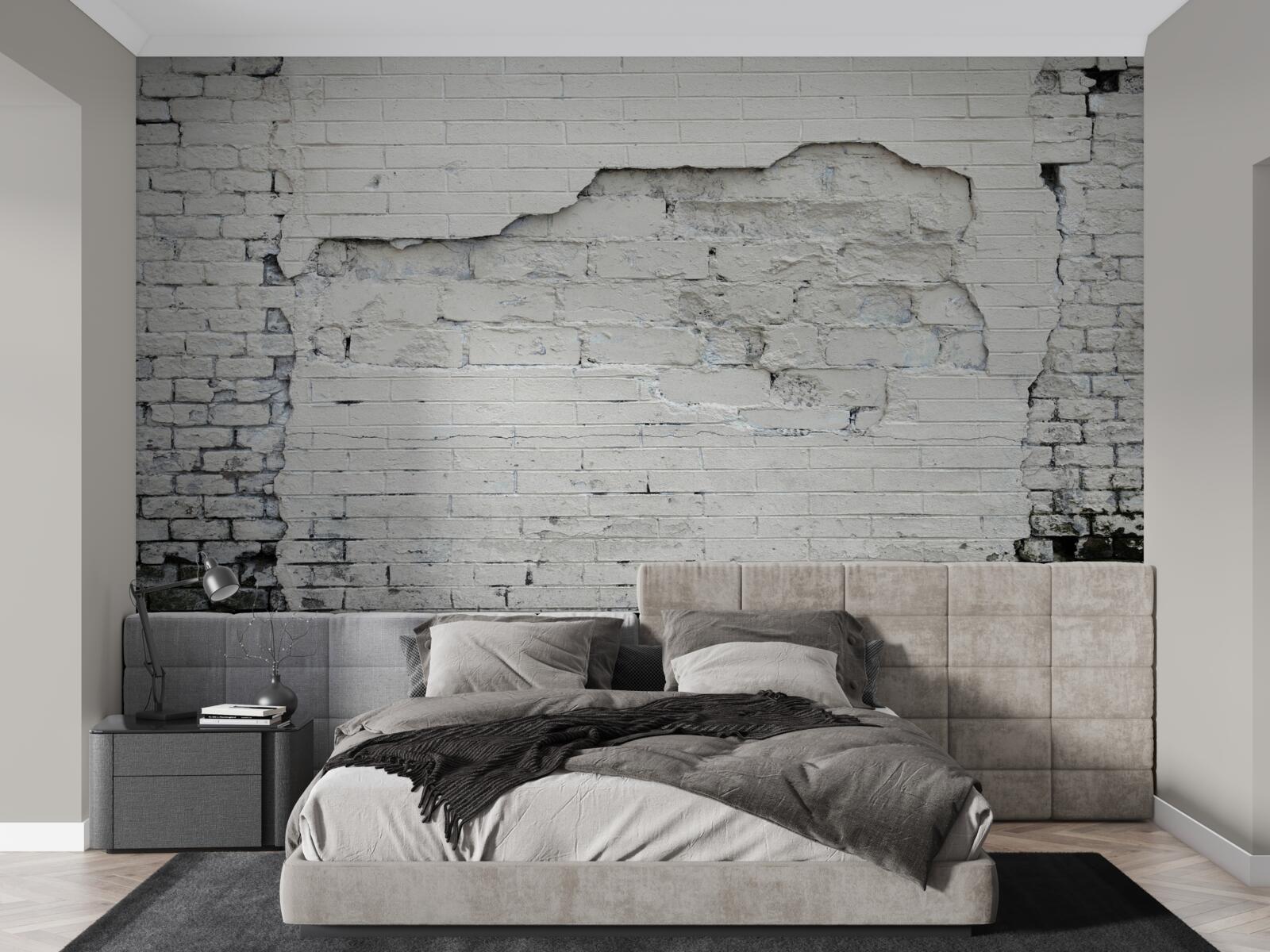 Fototapet piatră gri și zid de cărămidă