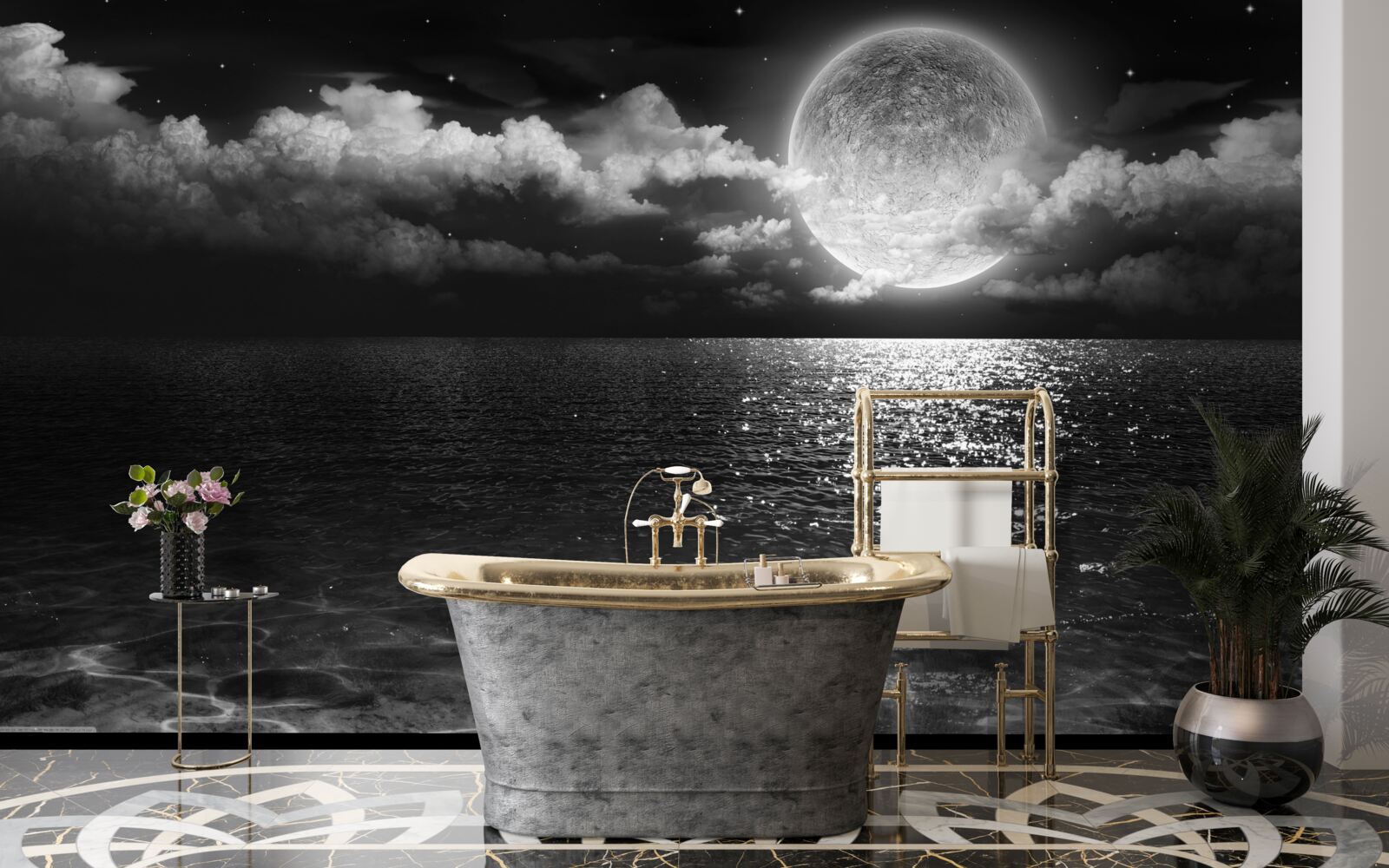 Fototapet țărm calm noaptea