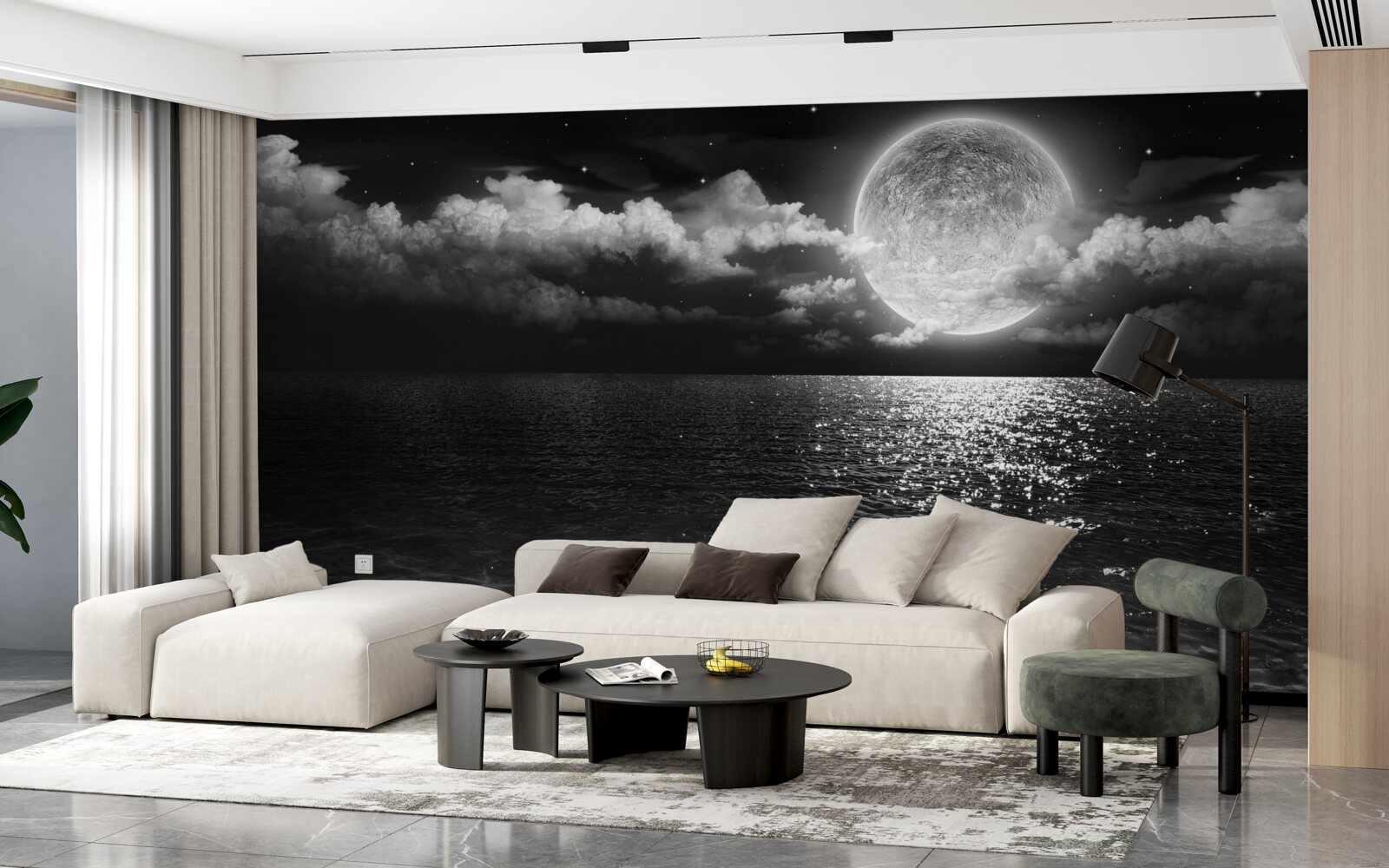 Fototapet țărm calm noaptea