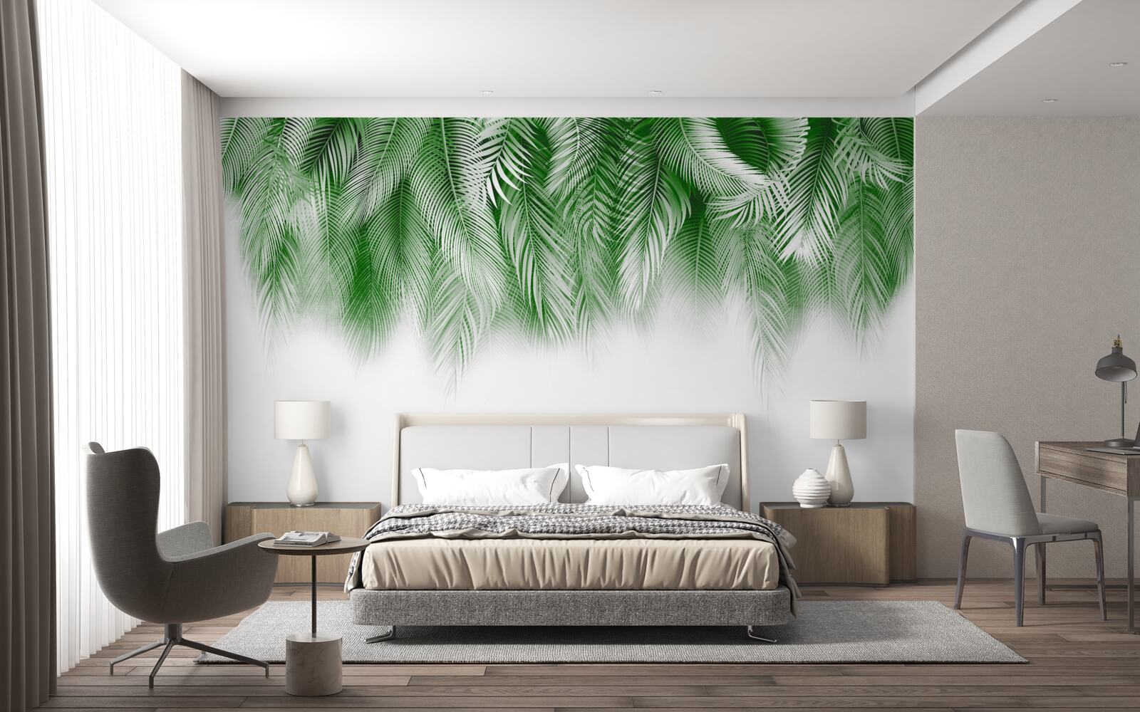 Fototapet frunze de ferigă verde deschis