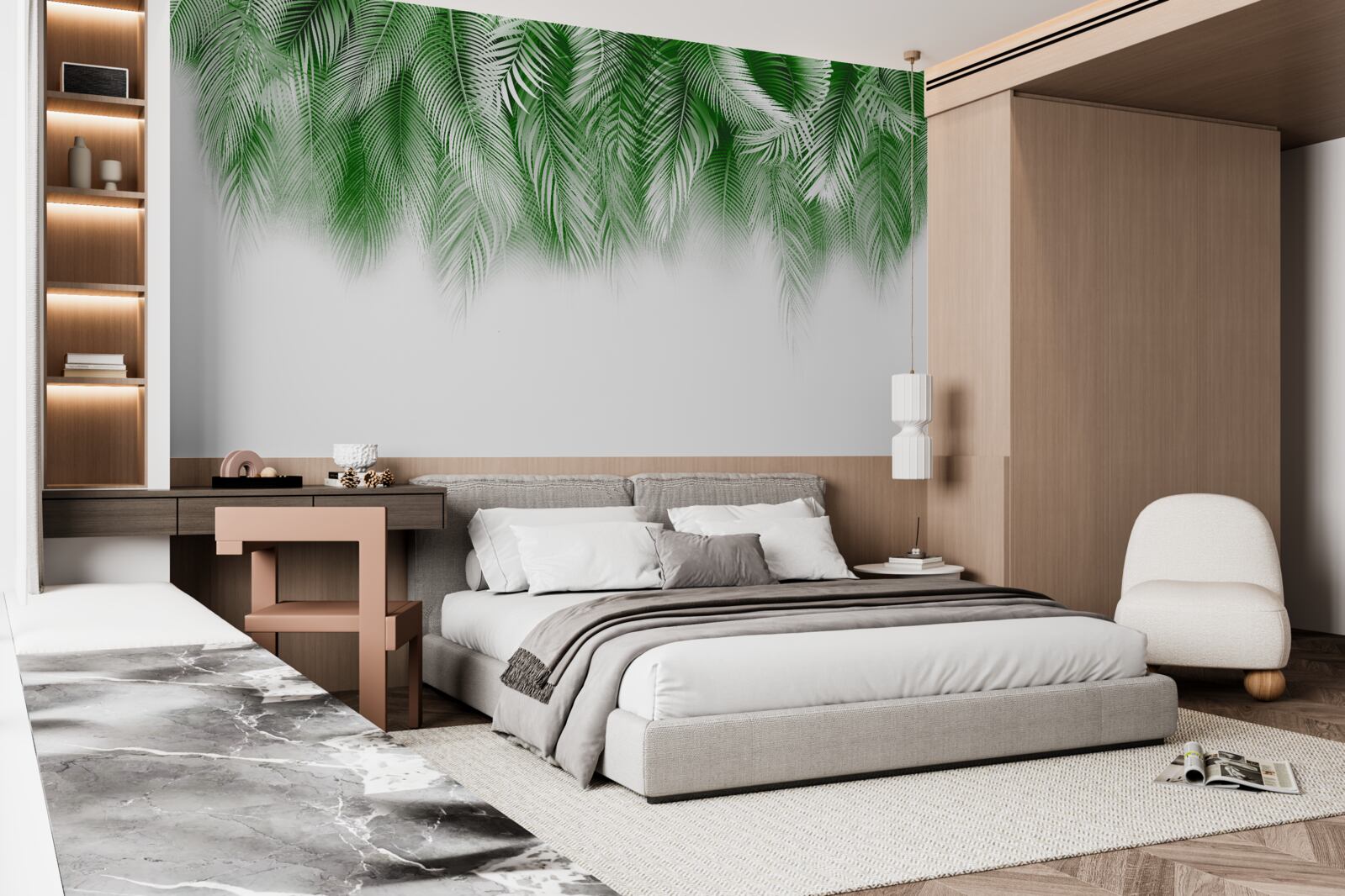 Fototapet frunze de ferigă verde deschis