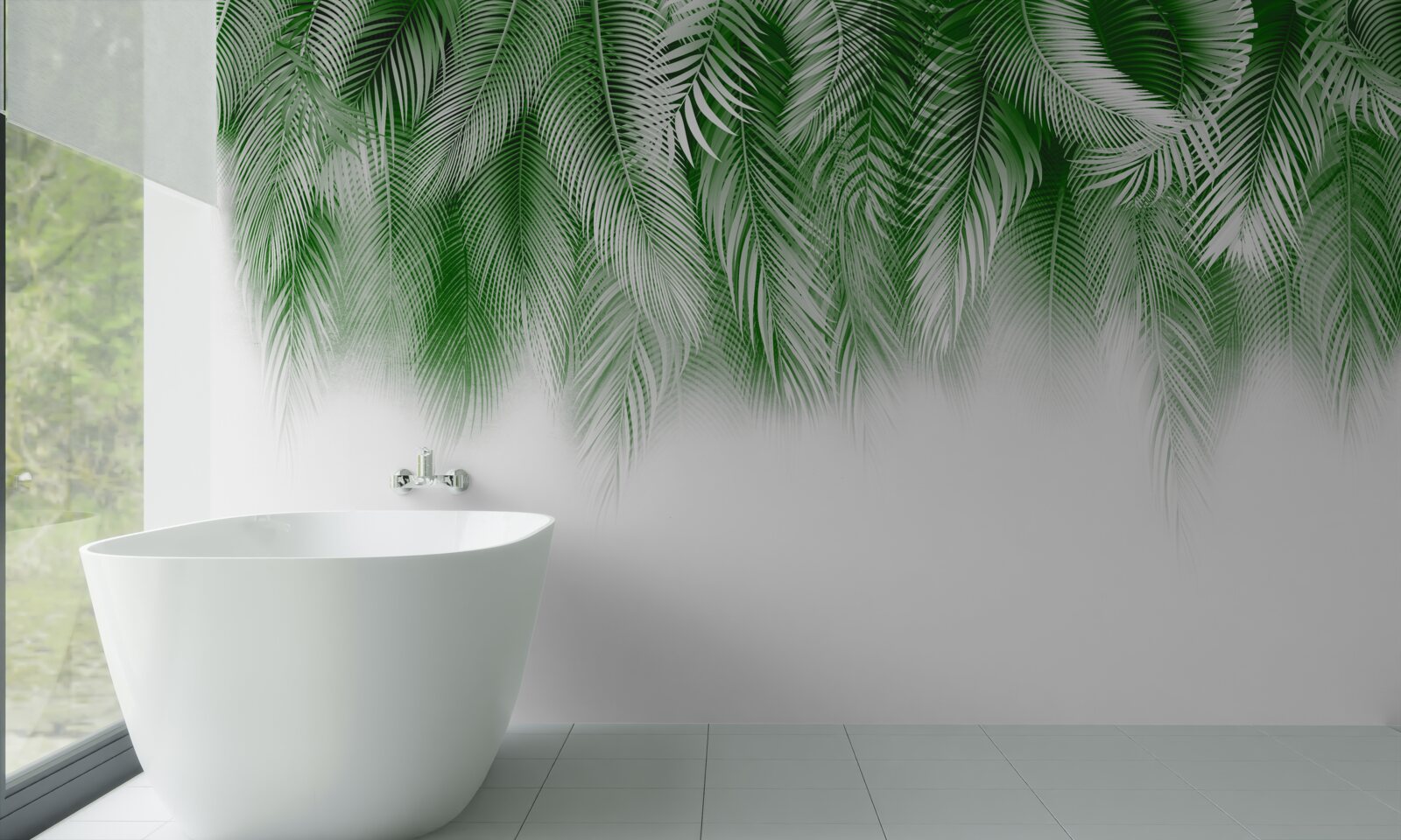 Fototapet frunze de ferigă verde deschis