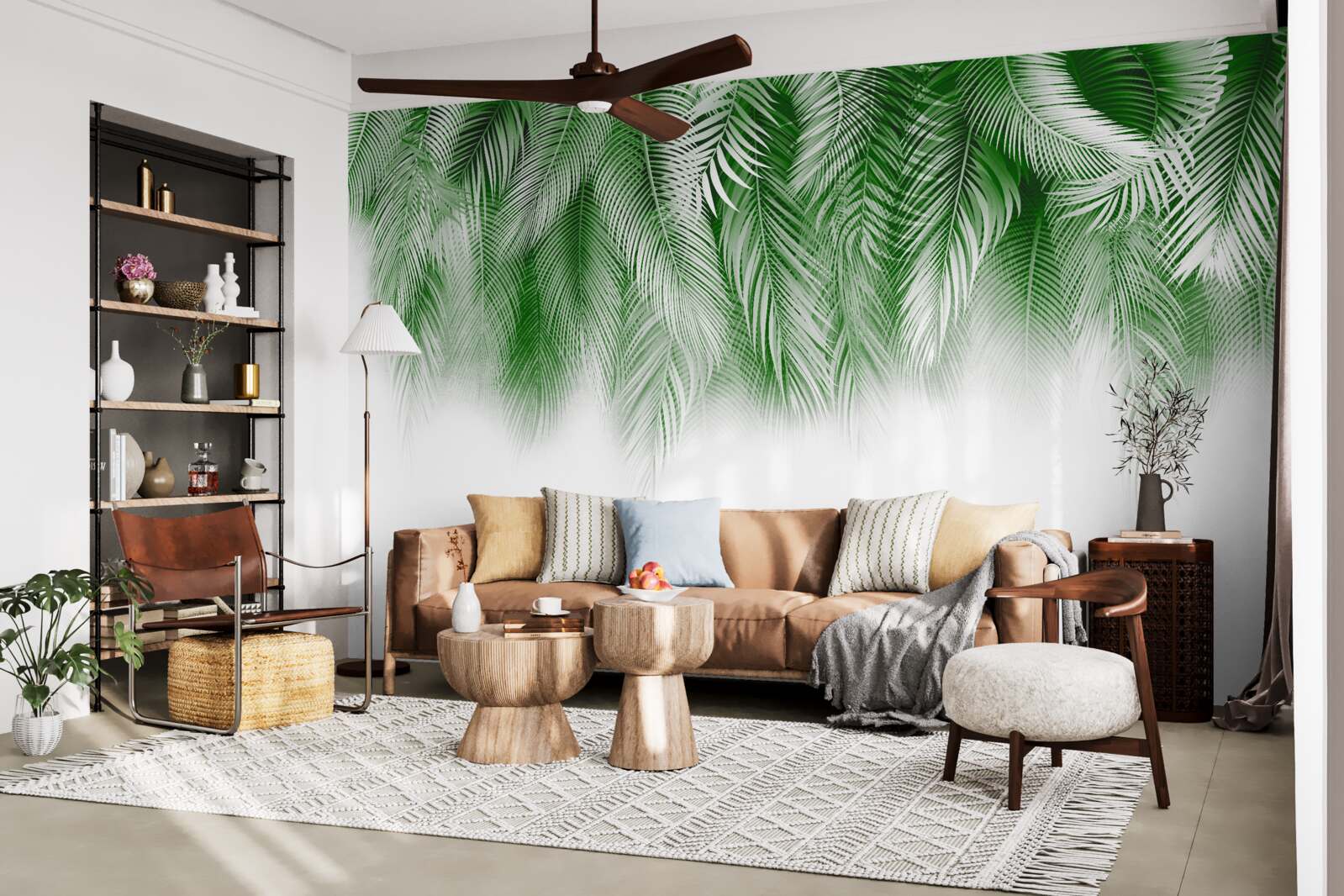 Fototapet frunze de ferigă verde deschis