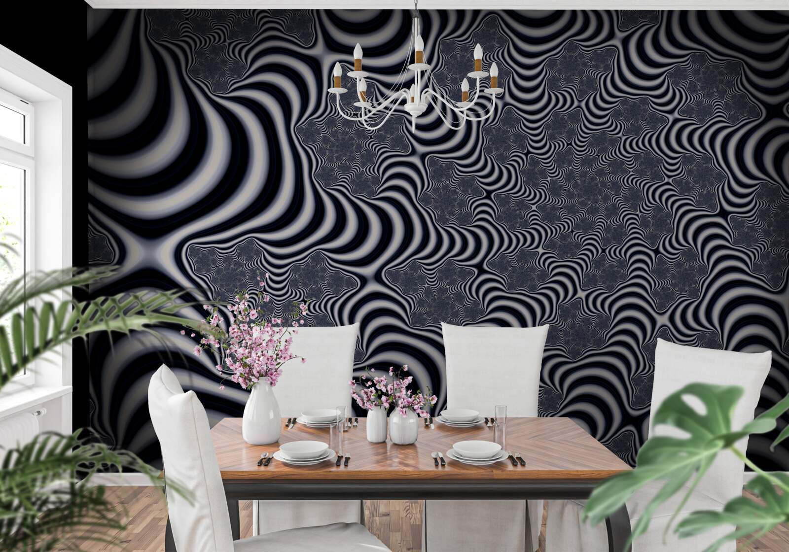 Fototapet tuburi cu curele care se întind pe o anumită distanță