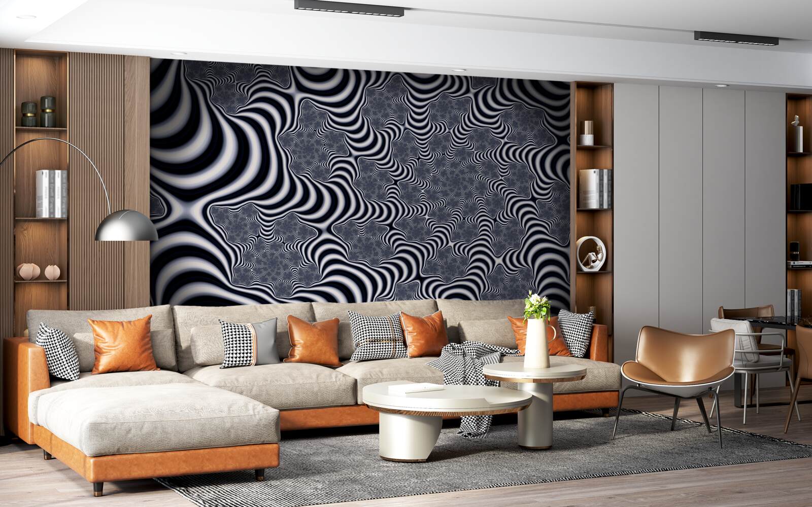 Fototapet tuburi cu curele care se întind pe o anumită distanță