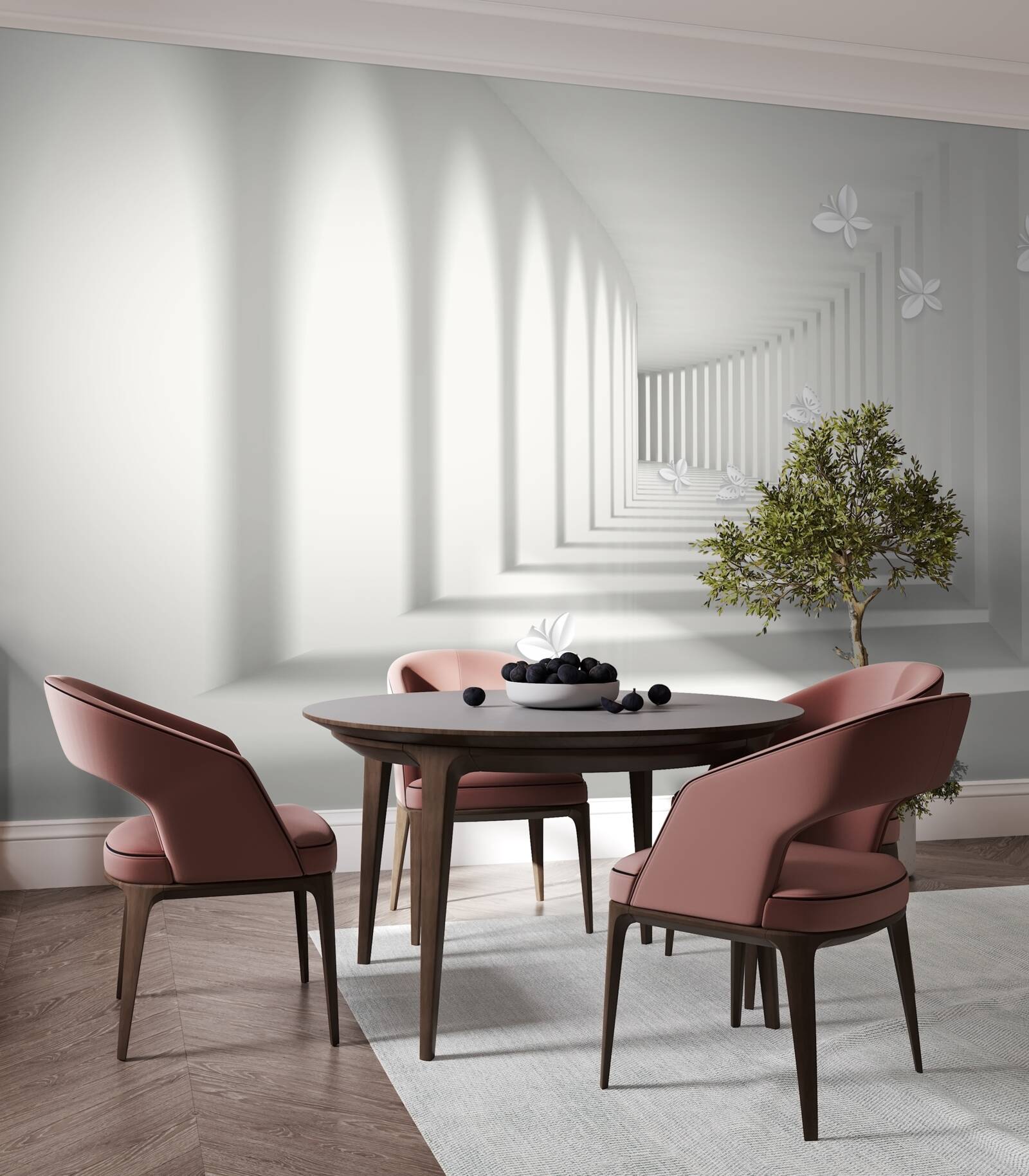 Fototapet un coridor care se retrage în infinit