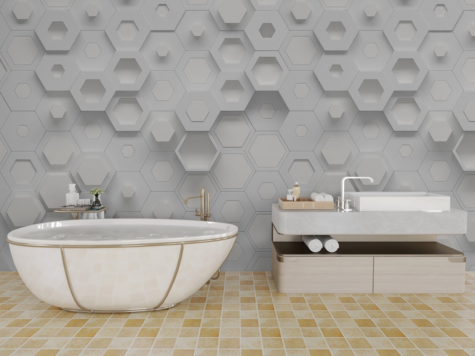 Fototapet abstractizarea fagurelui de miere