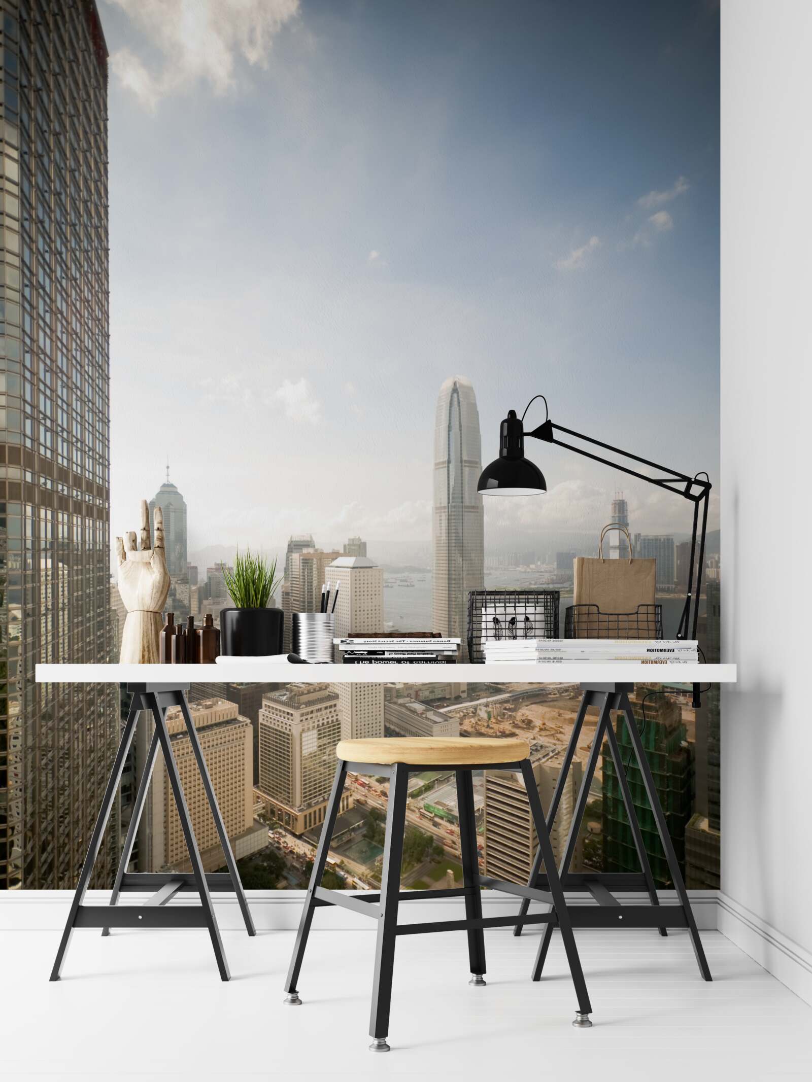 Fototapet o excelentă imagine de ansamblu a orașului modern