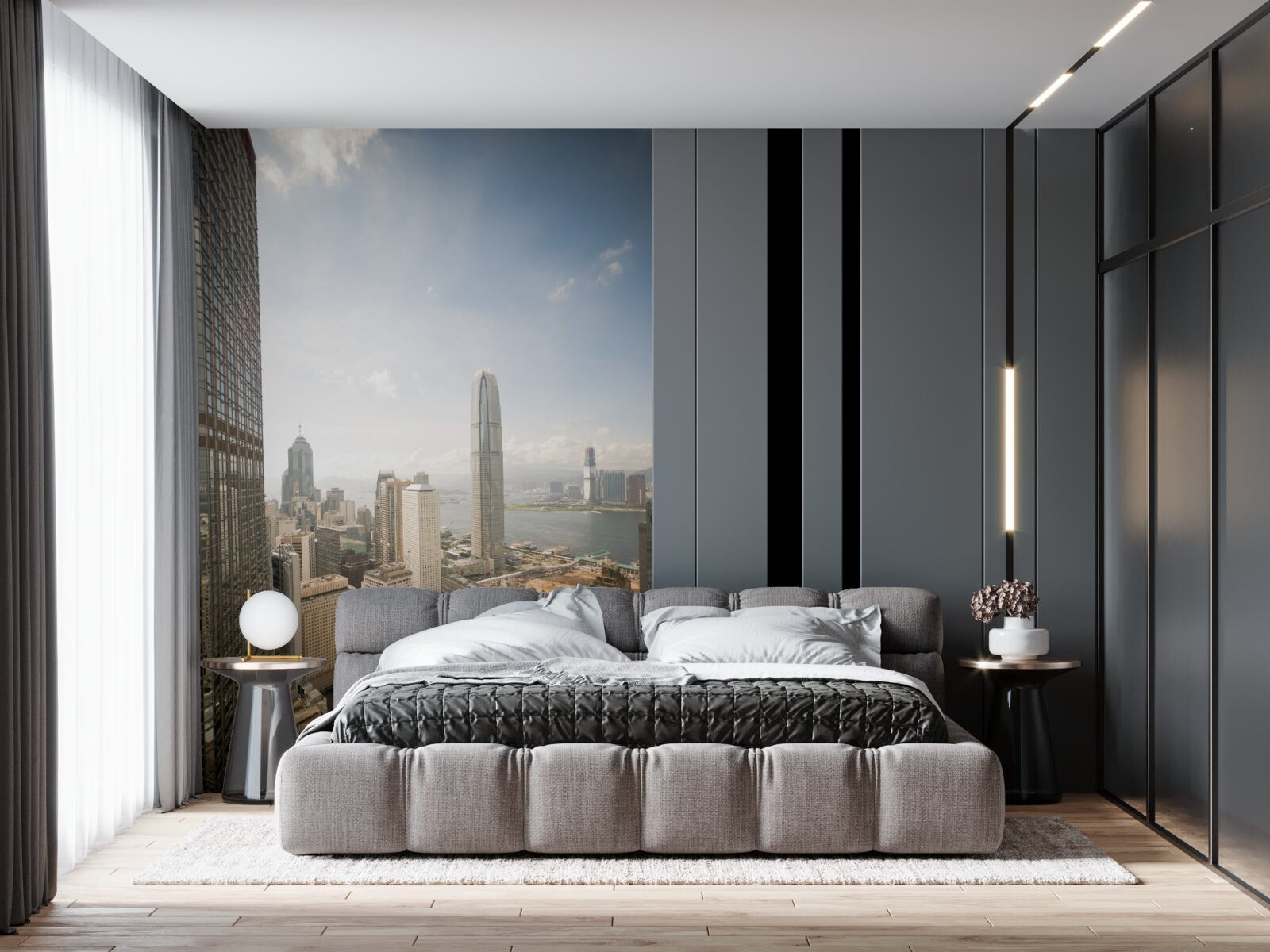 Fototapet o excelentă imagine de ansamblu a orașului modern