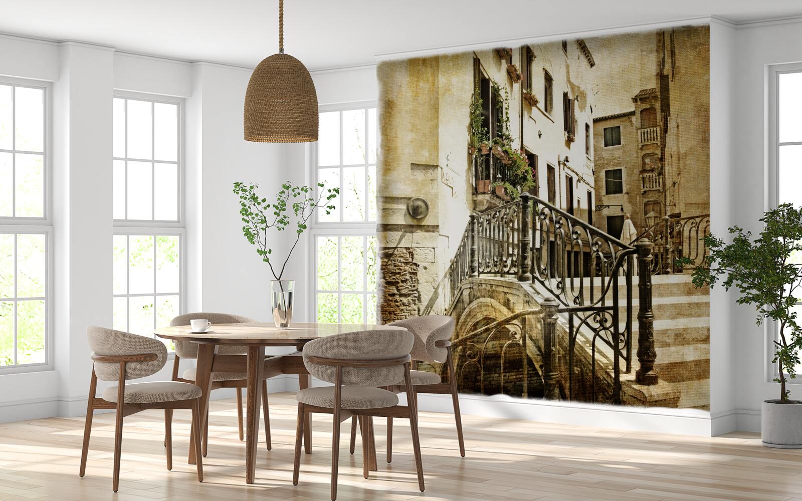 Fototapet pod distrus peste canal