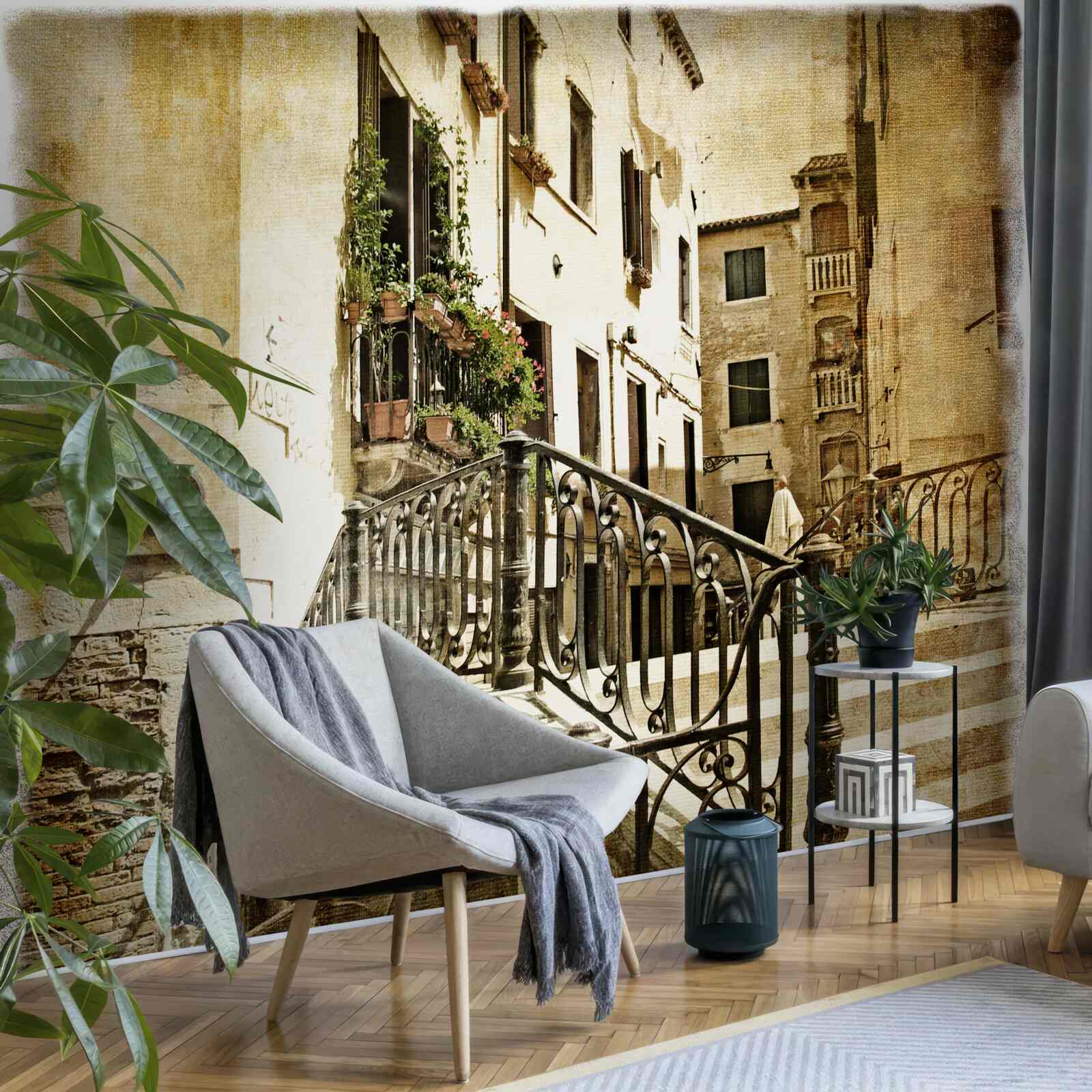 Fototapet pod distrus peste canal