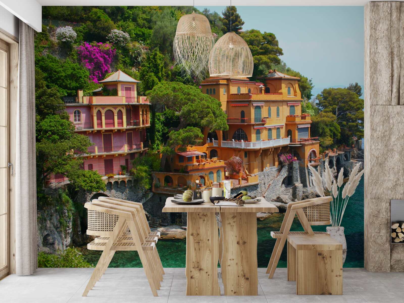 Fototapet reședințe tropicale pe malul apei