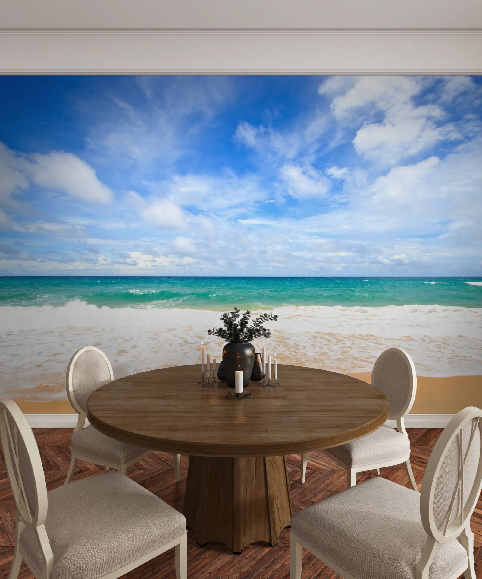 Fototapet întinderi albastre nesfârșite de ocean și țărm