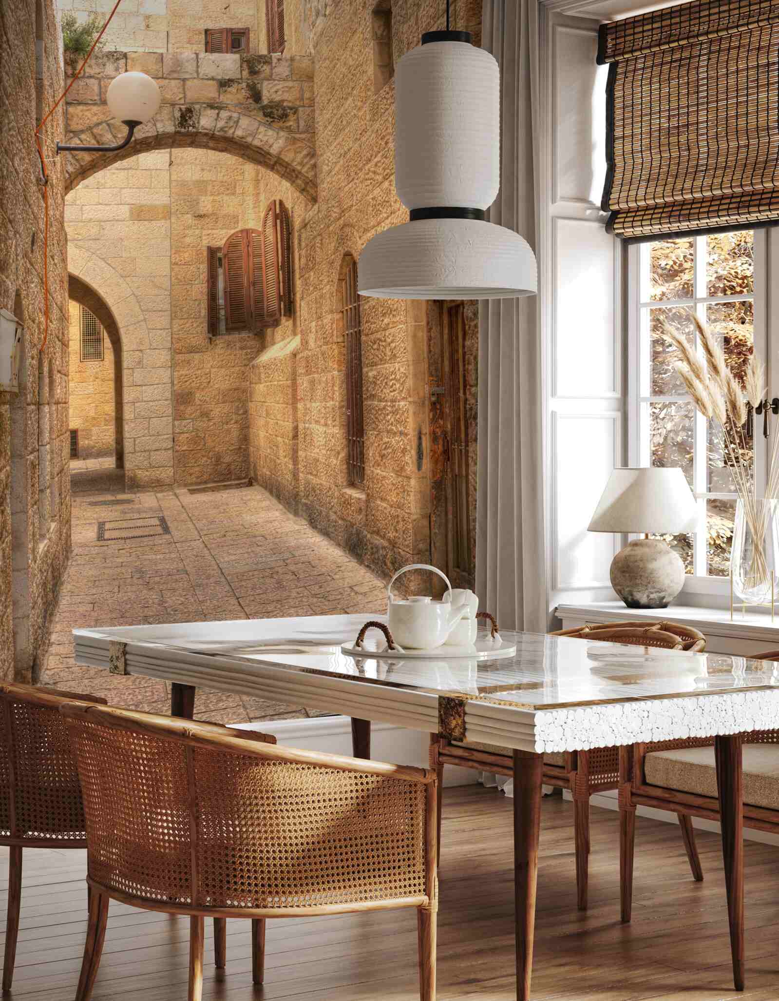 Fototapet arc de piatră în partea istorică a orașului