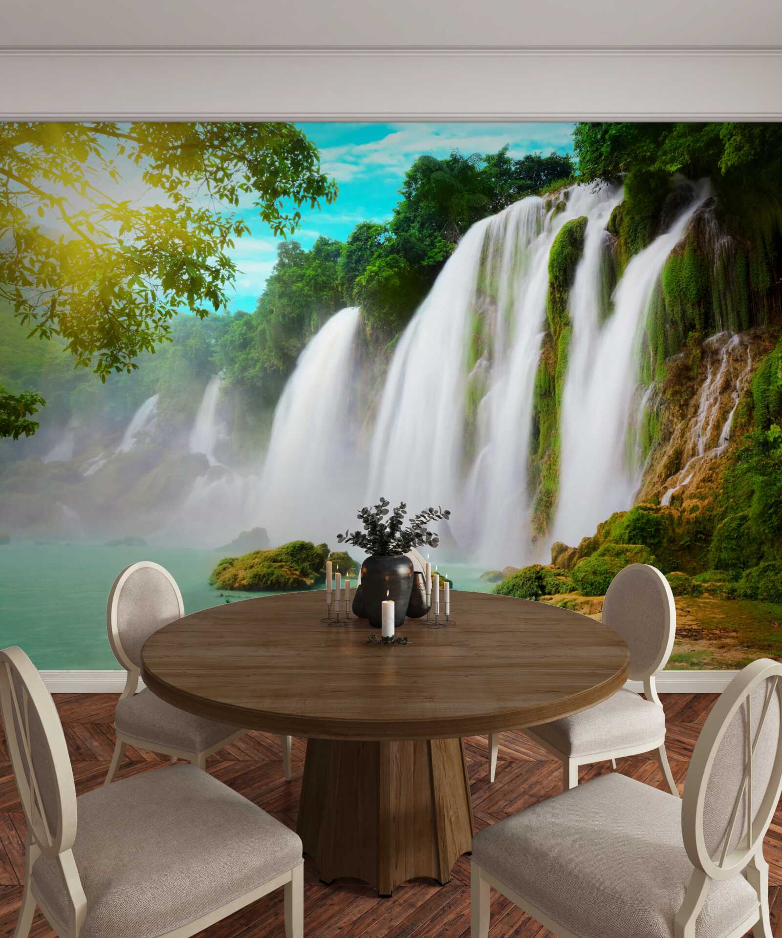 Fototapet Cascada zgomotoasă strălucește în soare