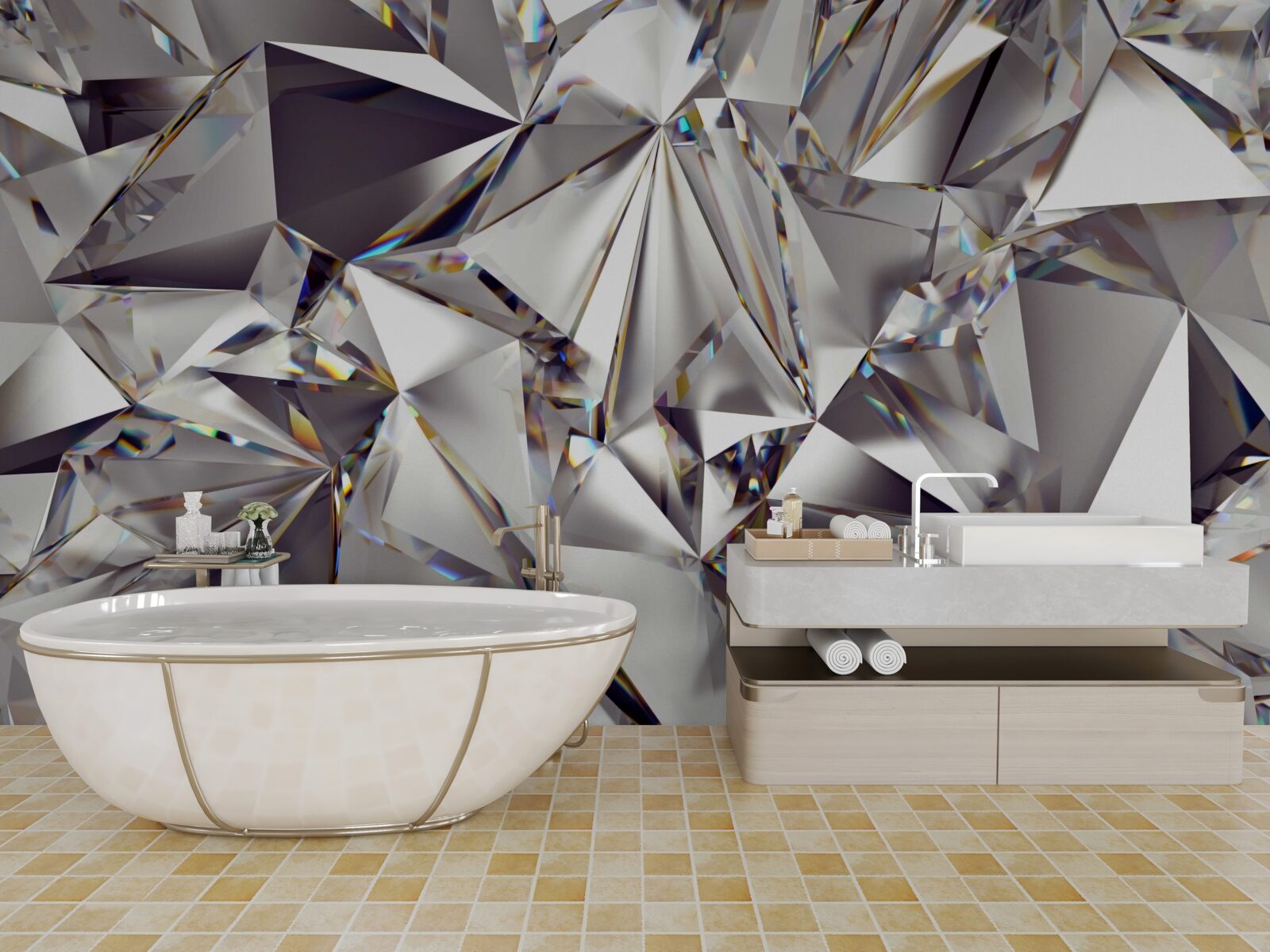 Fototapet abstractizare folosind forme geometrice