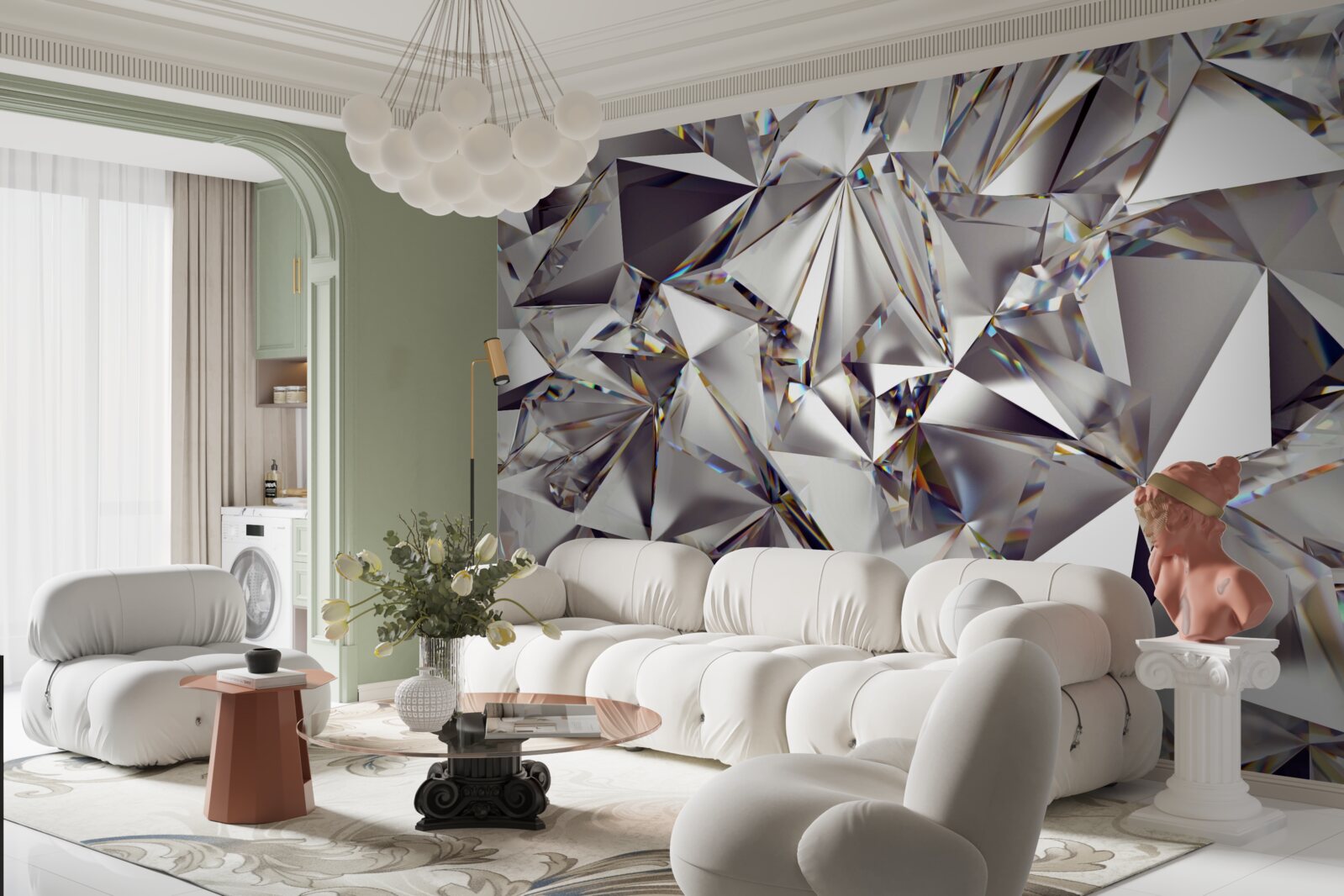 Fototapet abstractizare folosind forme geometrice