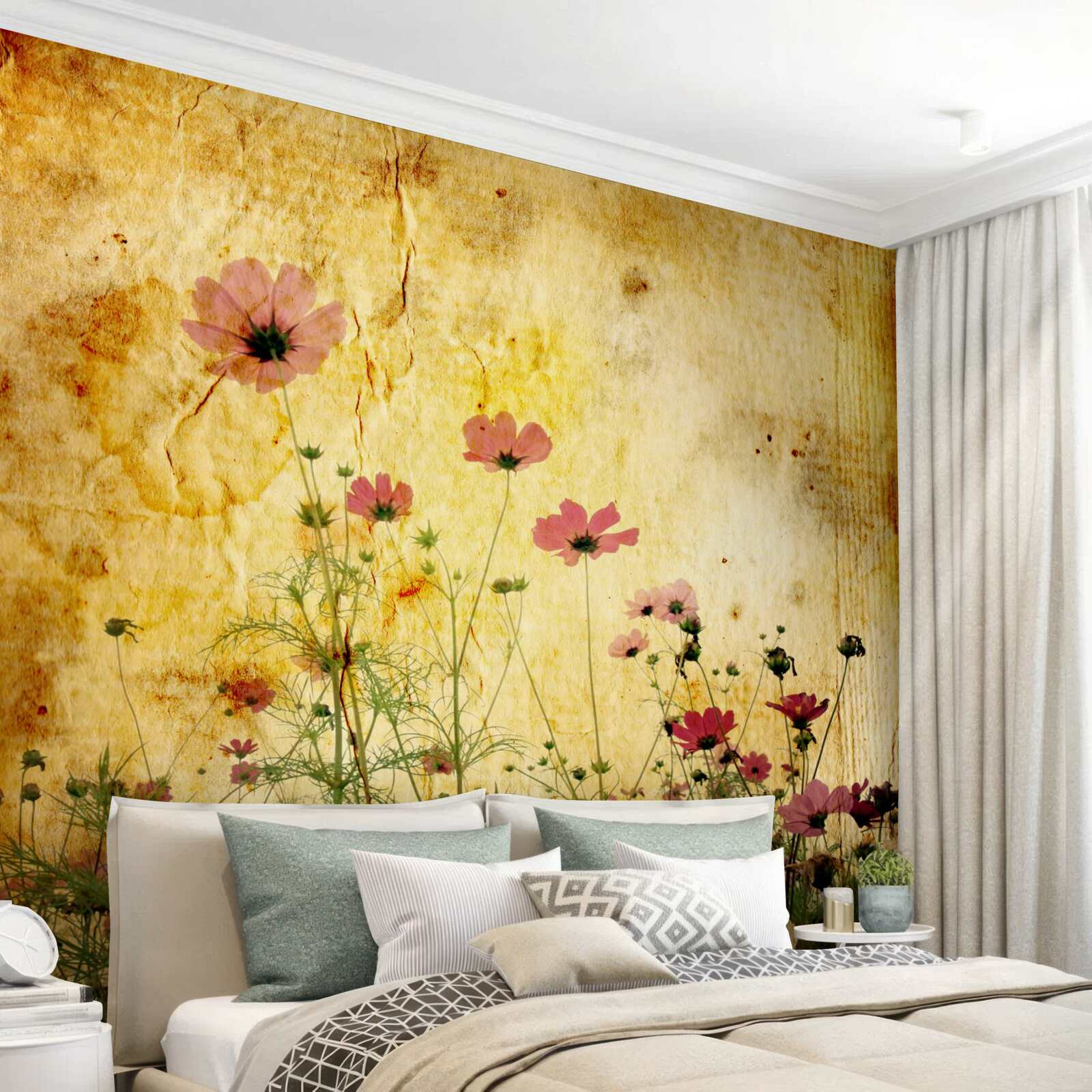 Fototapet pajiște presărată cu maci