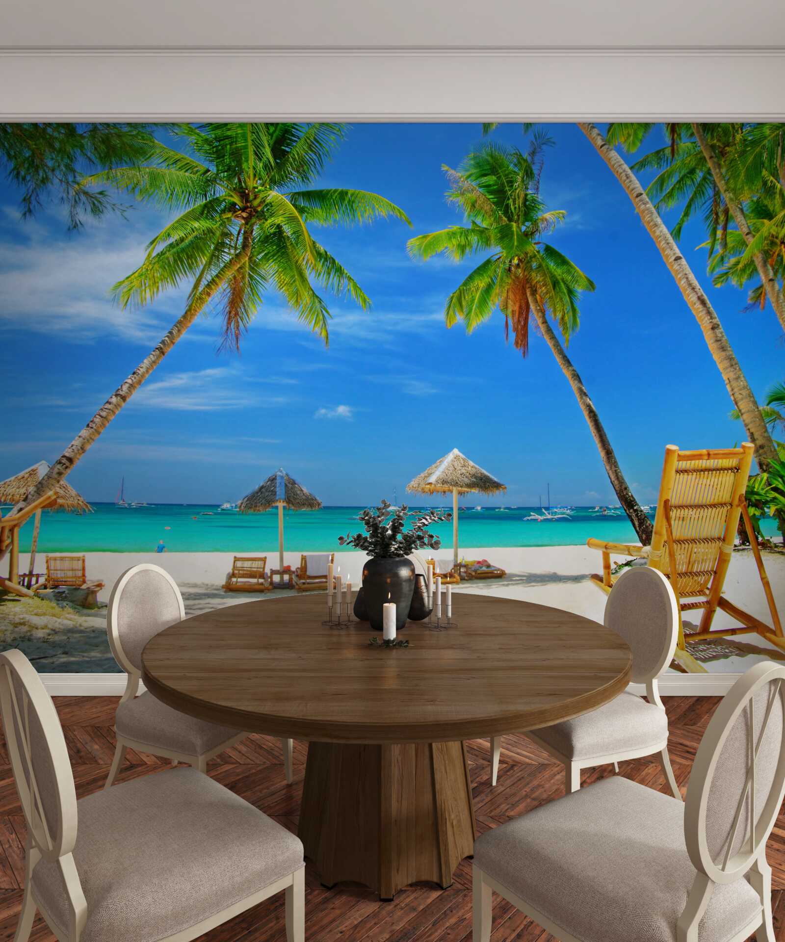 Fototapet o bucată liniștită de paradis lângă țărm