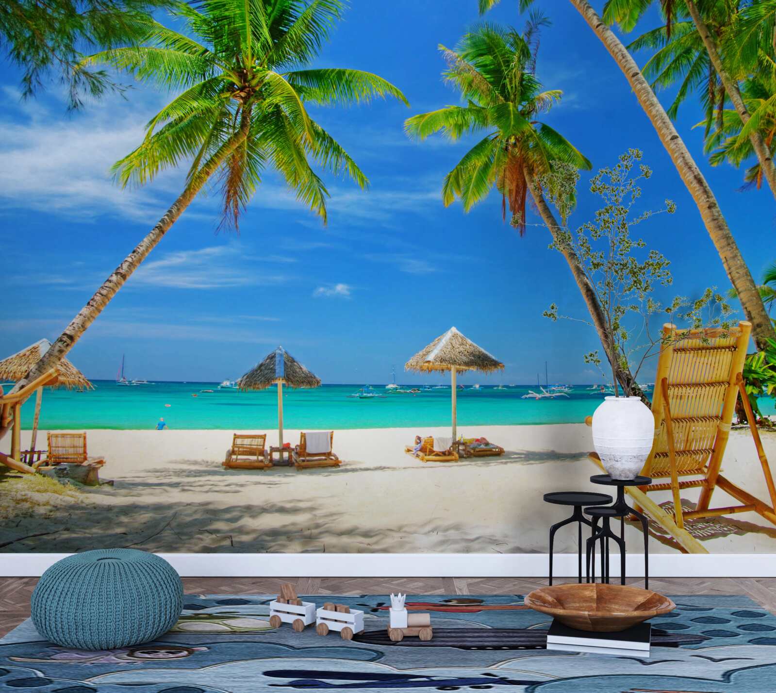 Fototapet o bucată liniștită de paradis lângă țărm