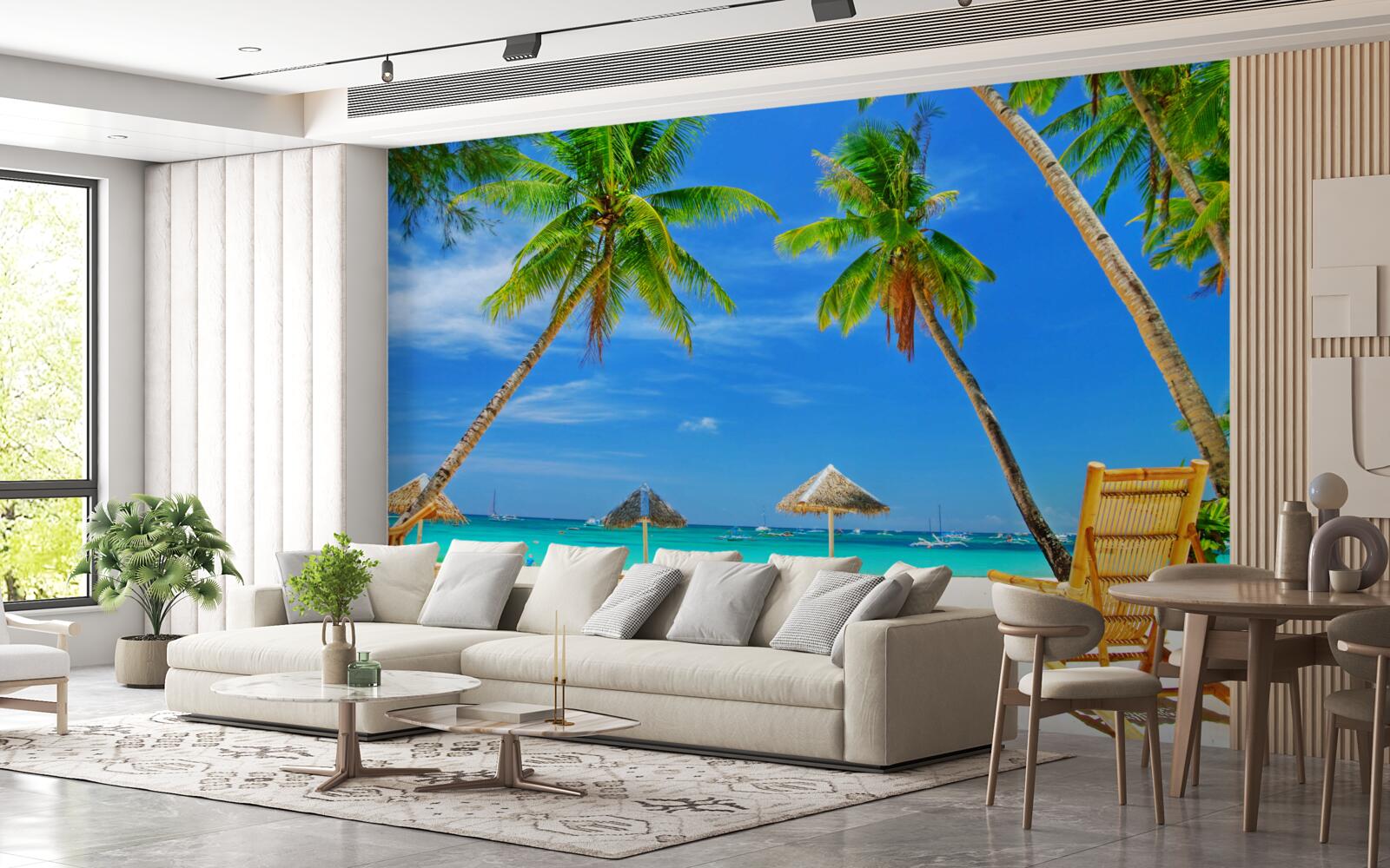 Fototapet o bucată liniștită de paradis lângă țărm