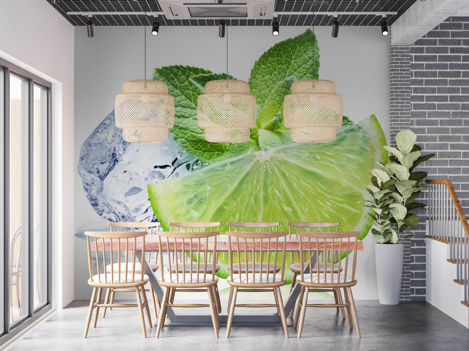 Fototapet Cocktail de lime și mentă