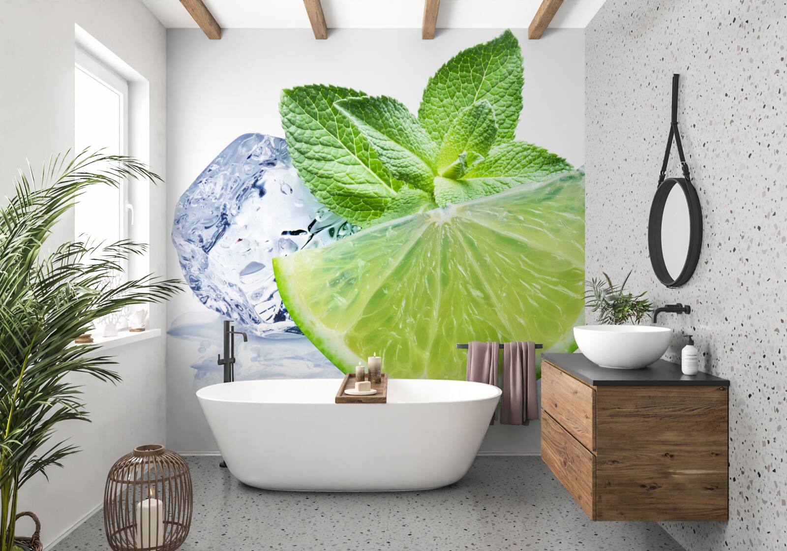 Fototapet Cocktail de lime și mentă