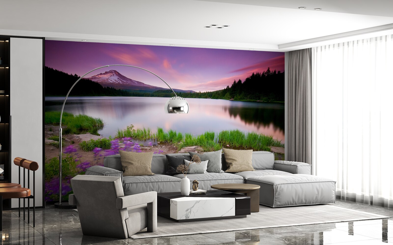 Fototapet prospețimea serii în Alpi