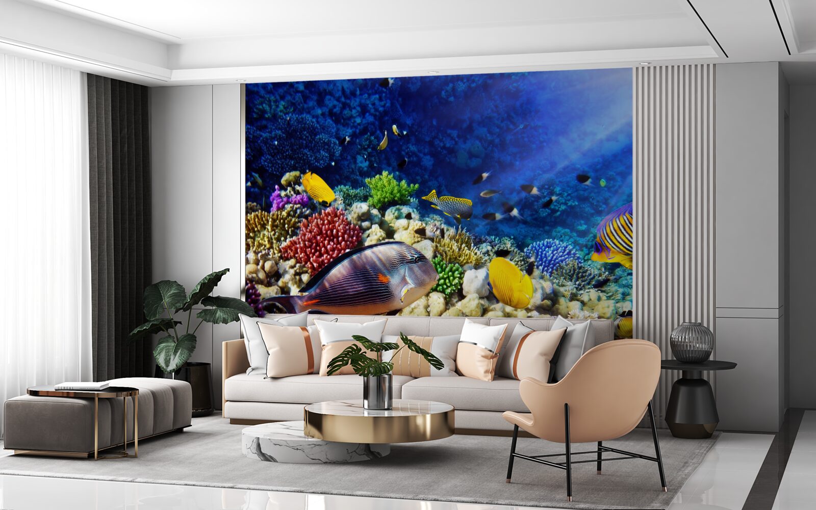 Fototapet creaturi marine sub soare