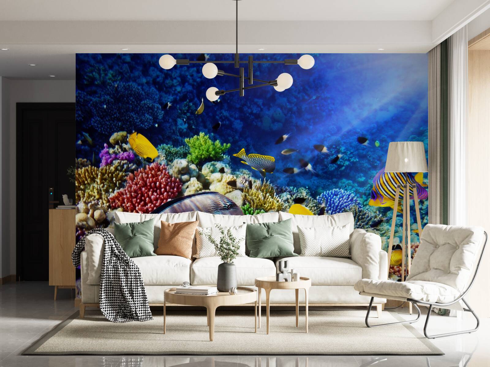 Fototapet creaturi marine sub soare