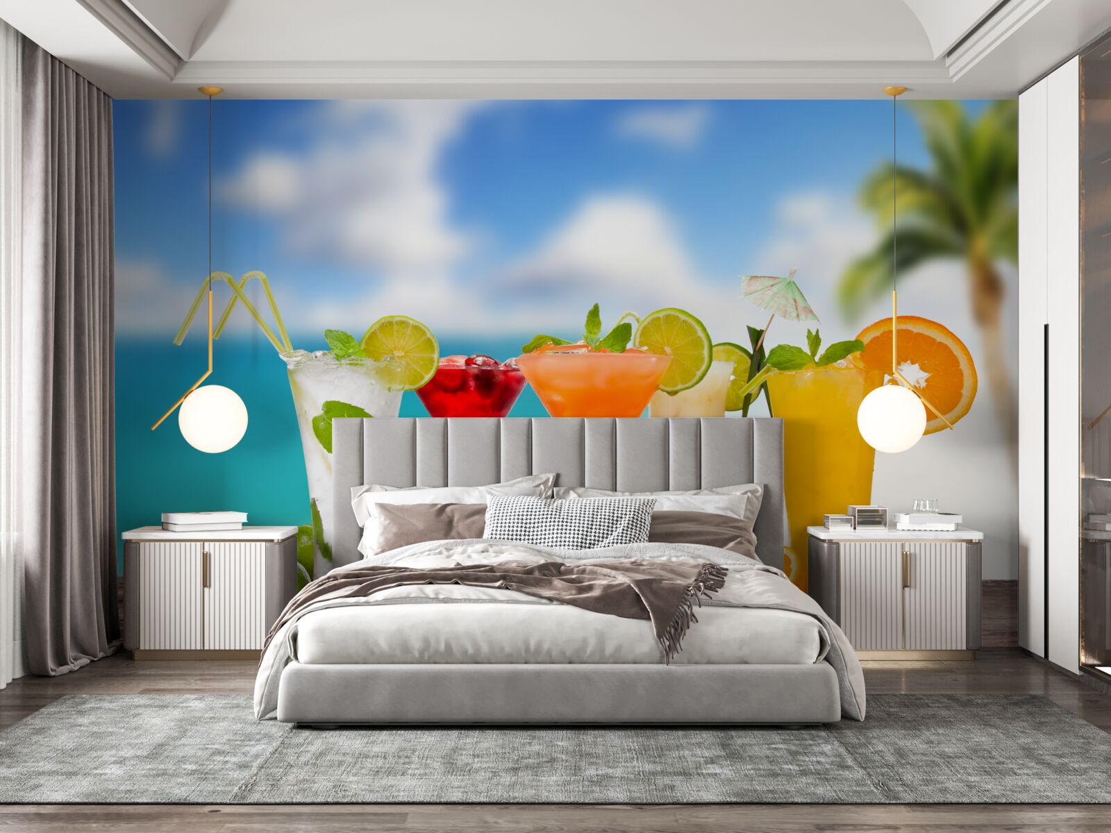 Fototapet cocktailuri tropicale pentru vară