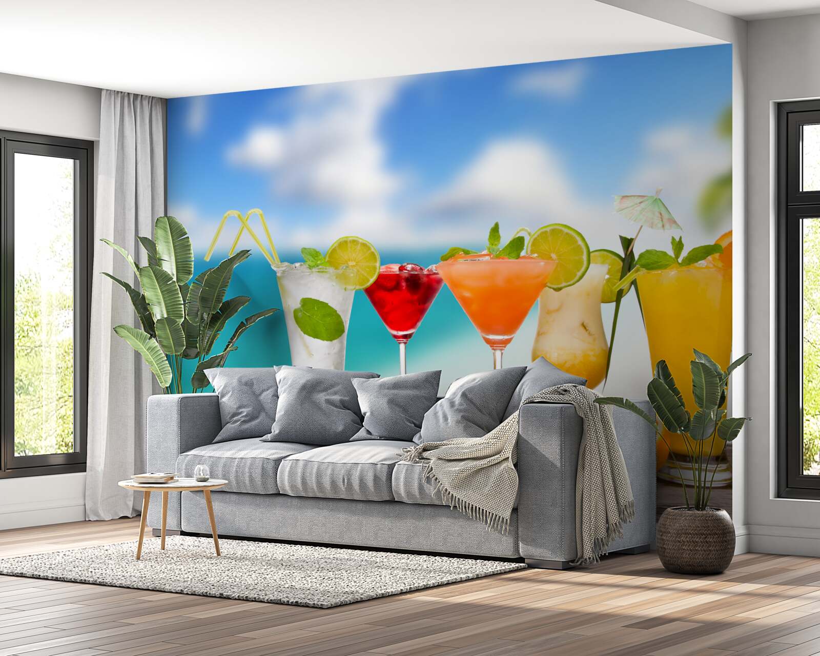 Fototapet cocktailuri tropicale pentru vară