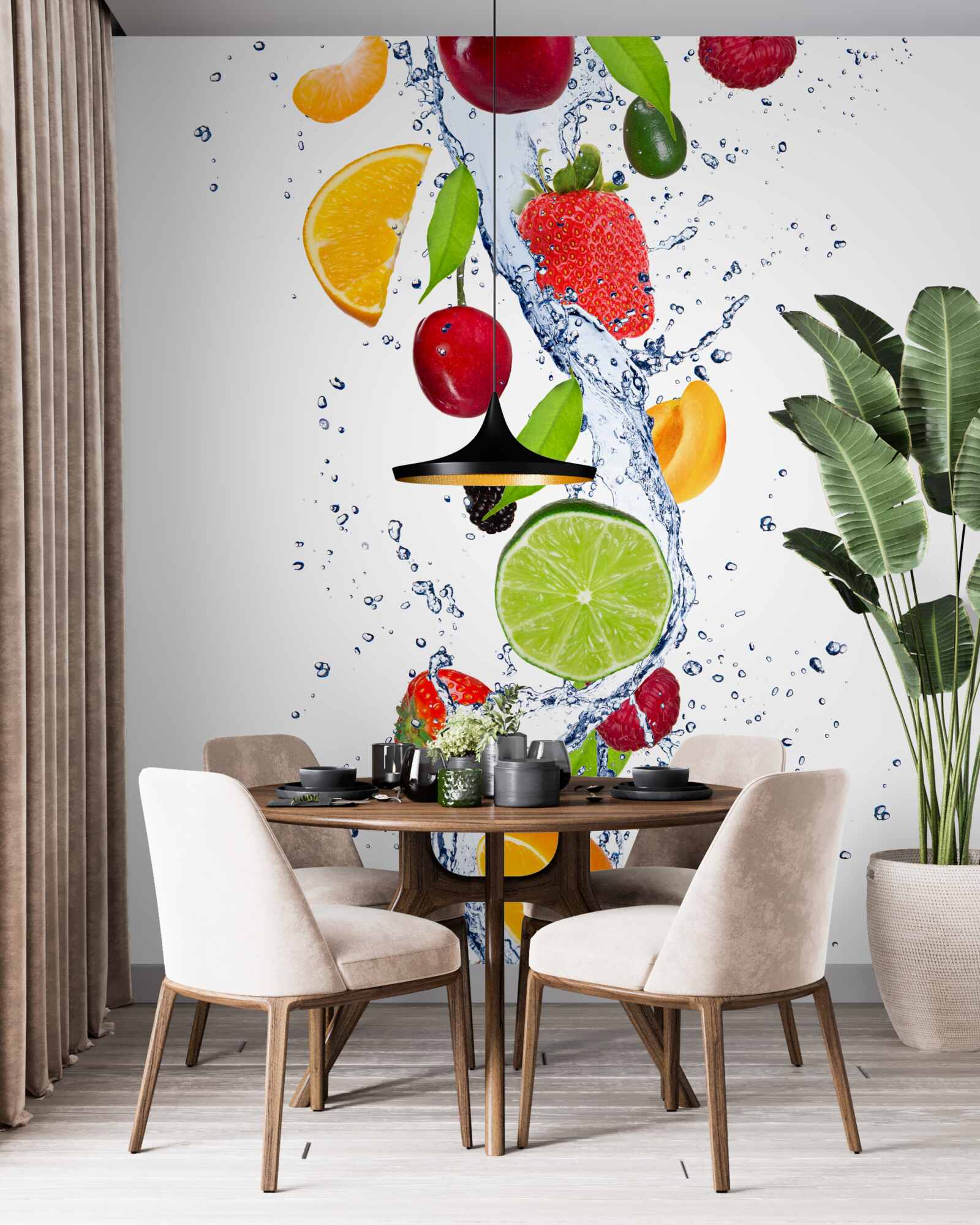 Fototapet apă și băuturi din fructe