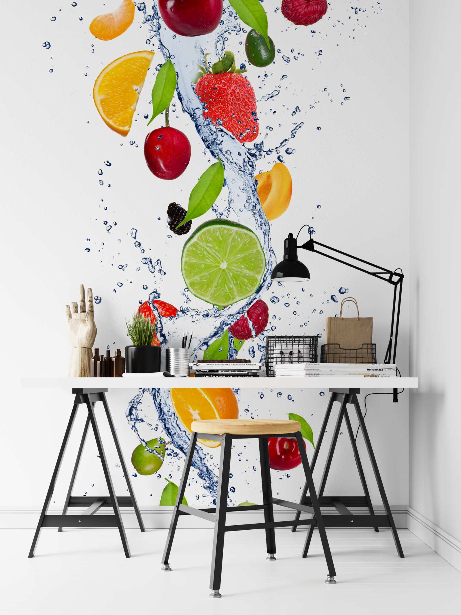 Fototapet apă și băuturi din fructe