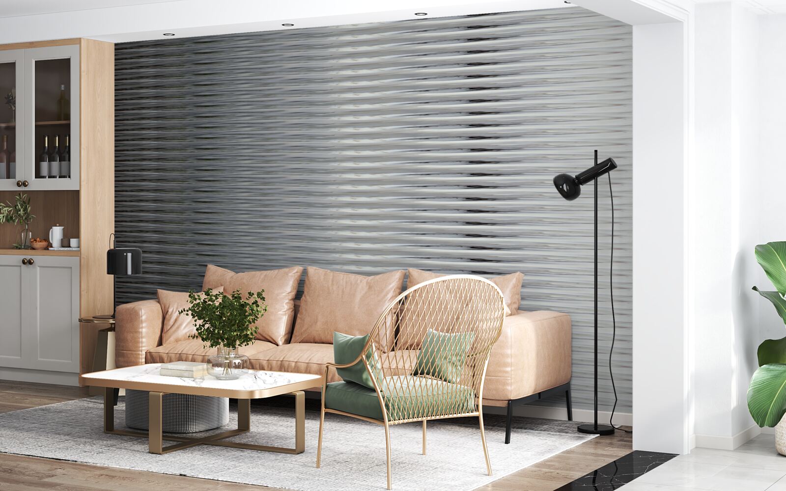 Fototapet gradient de dungi orizontale